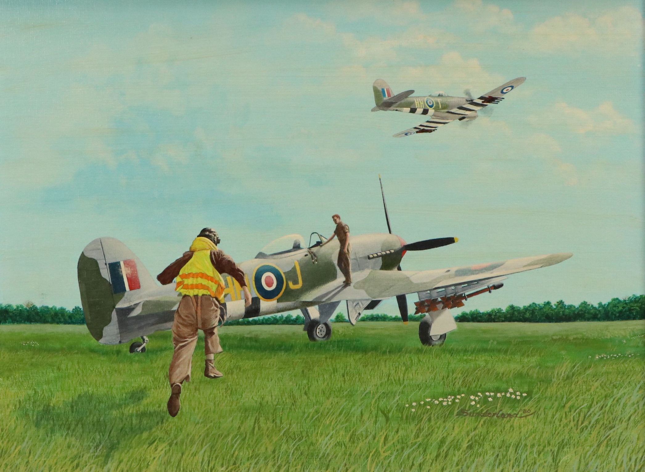 John Sunderland Acrylic Painting, 1980