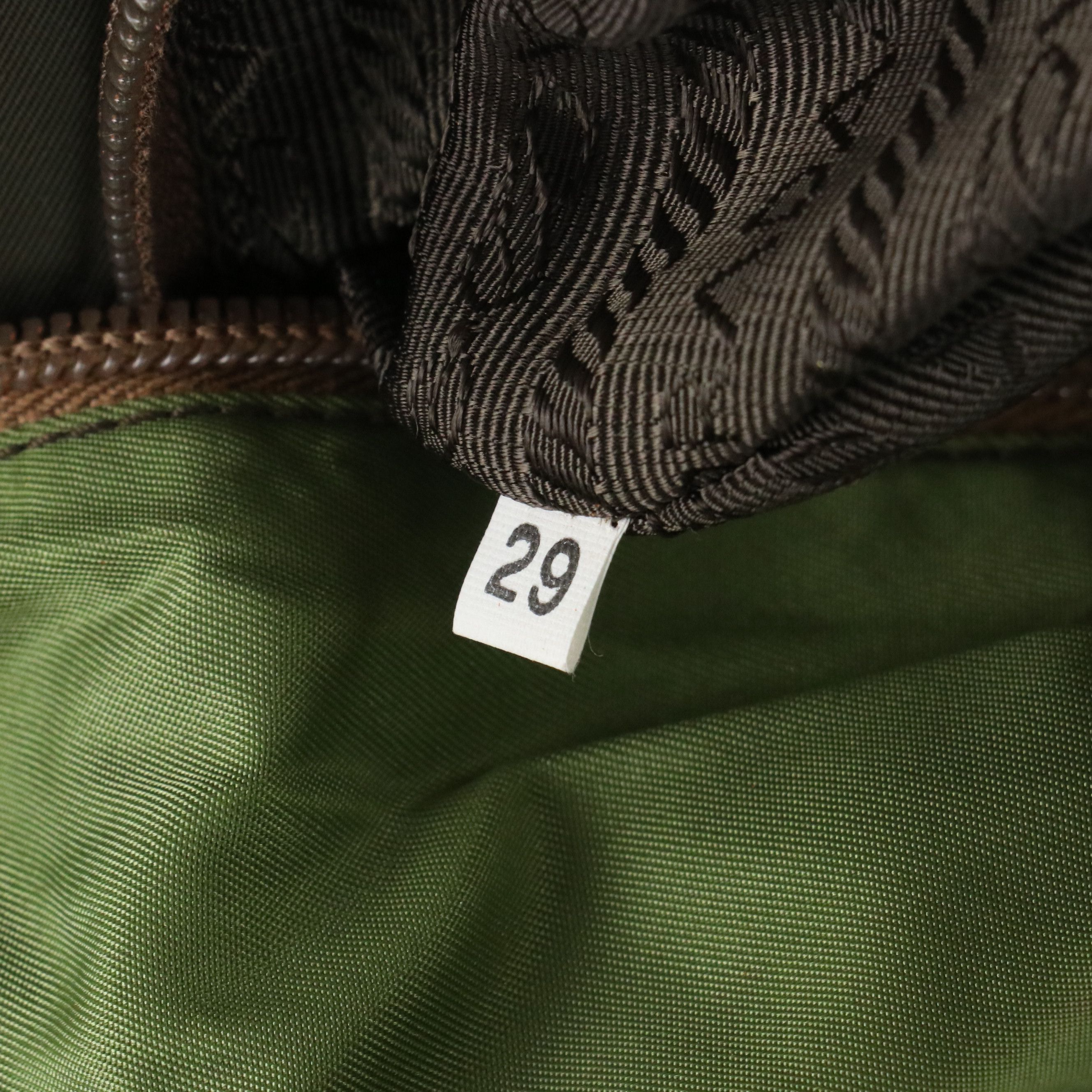Prada Zippered Shoulder Tote Bag in Olive Green Tessuto Nylon