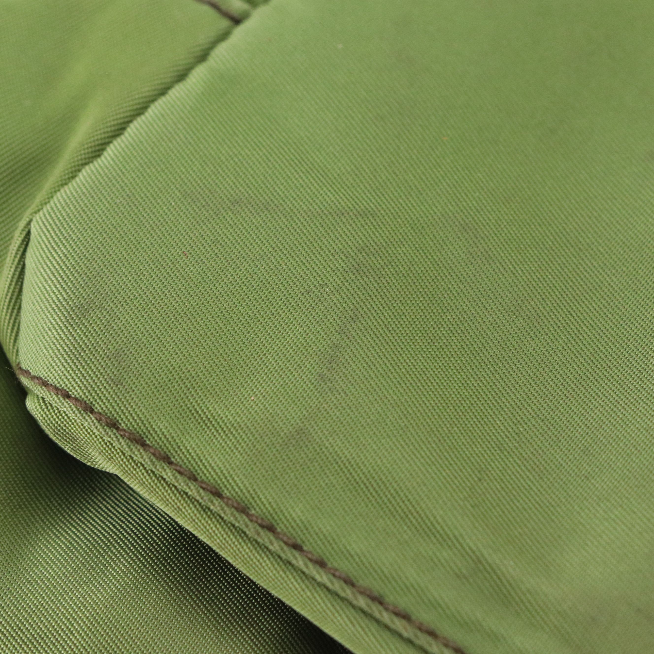 Prada Zippered Shoulder Tote Bag in Olive Green Tessuto Nylon