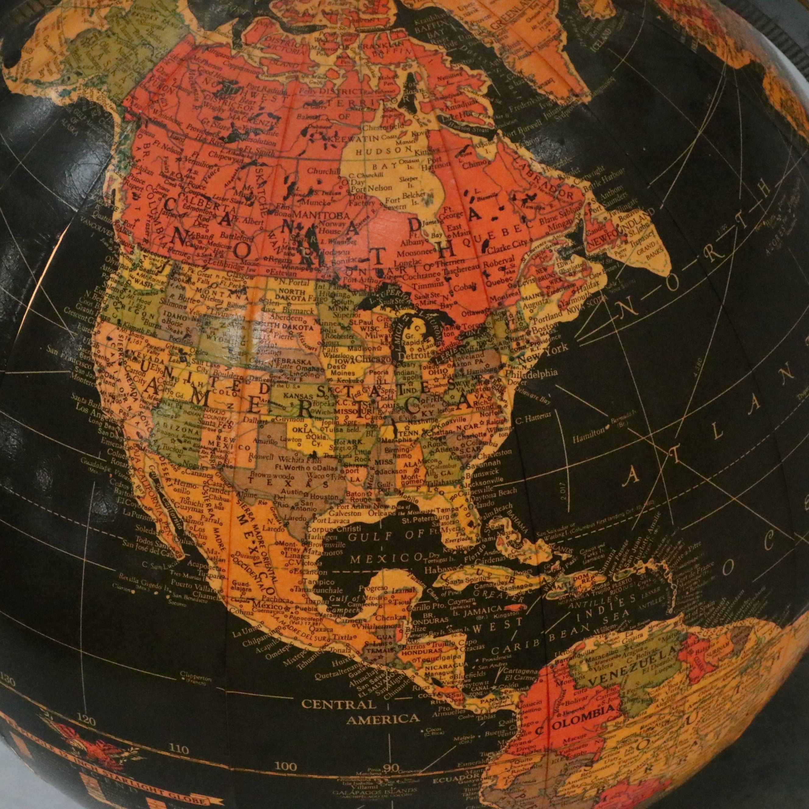 Replogle 12 Inch Starlight Vintage Globe, Mid-20th Century