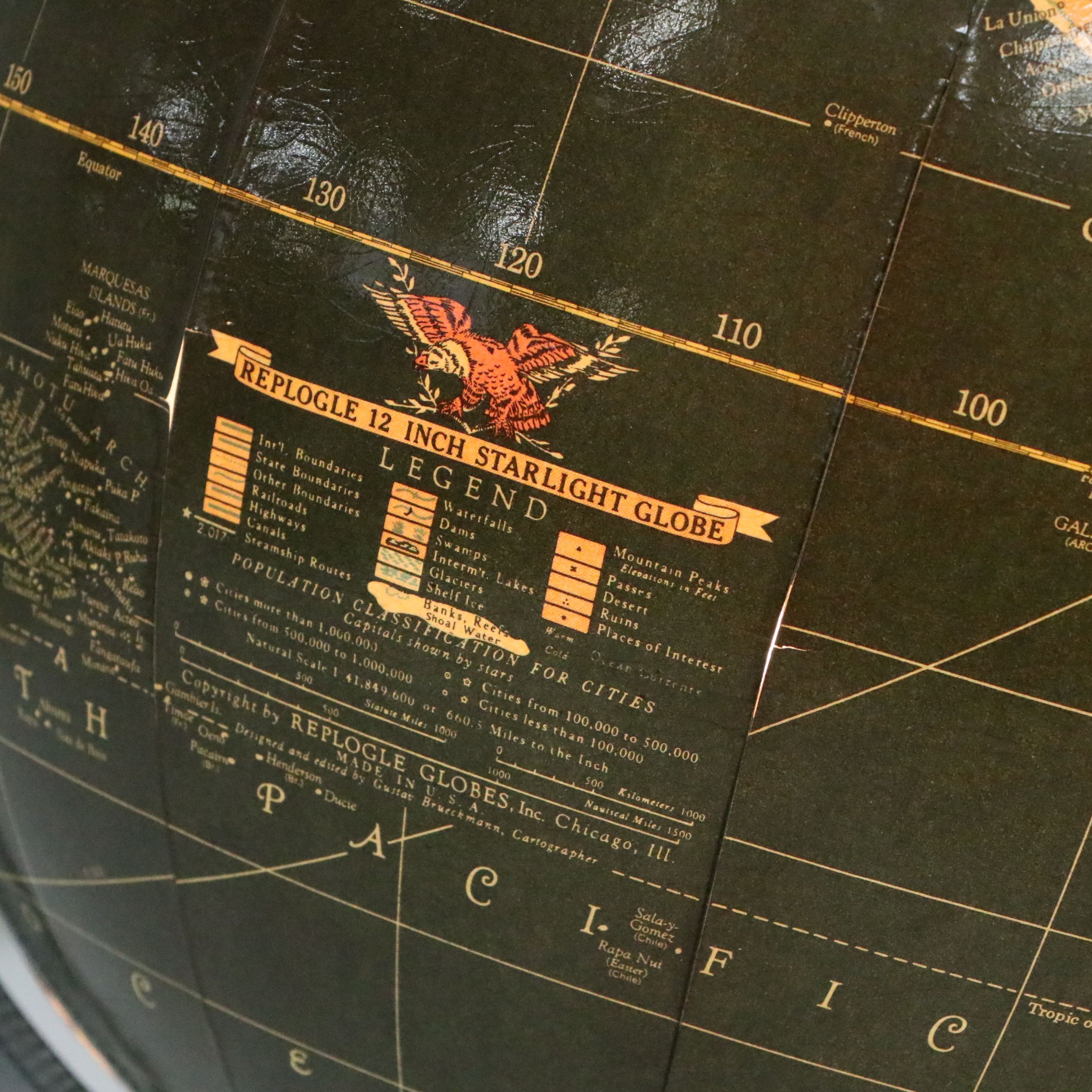 Replogle 12 Inch Starlight Vintage Globe, Mid-20th Century