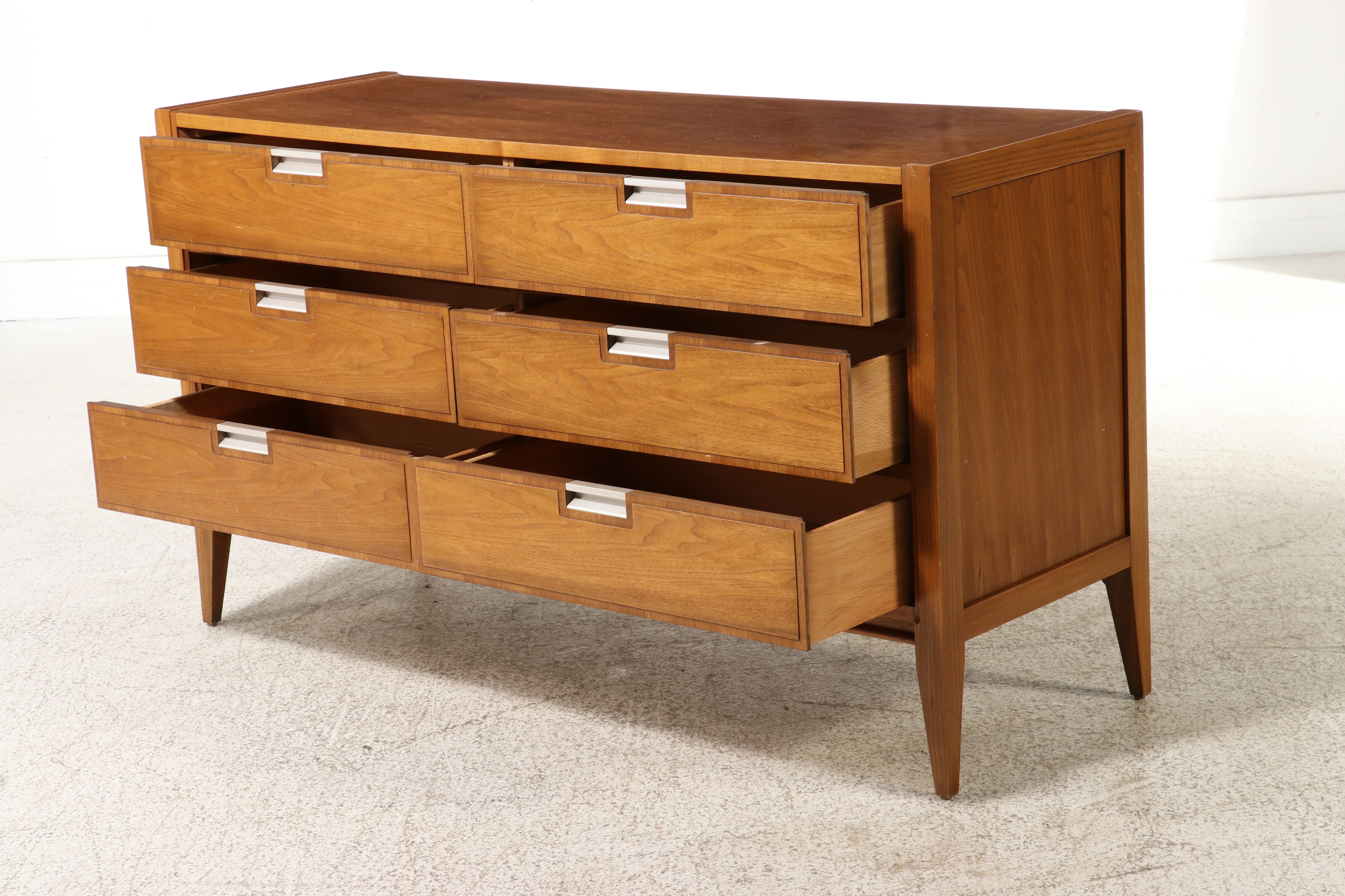 Basic-Witz Mid Century Modern Six-Drawer Lowboy, 1960s