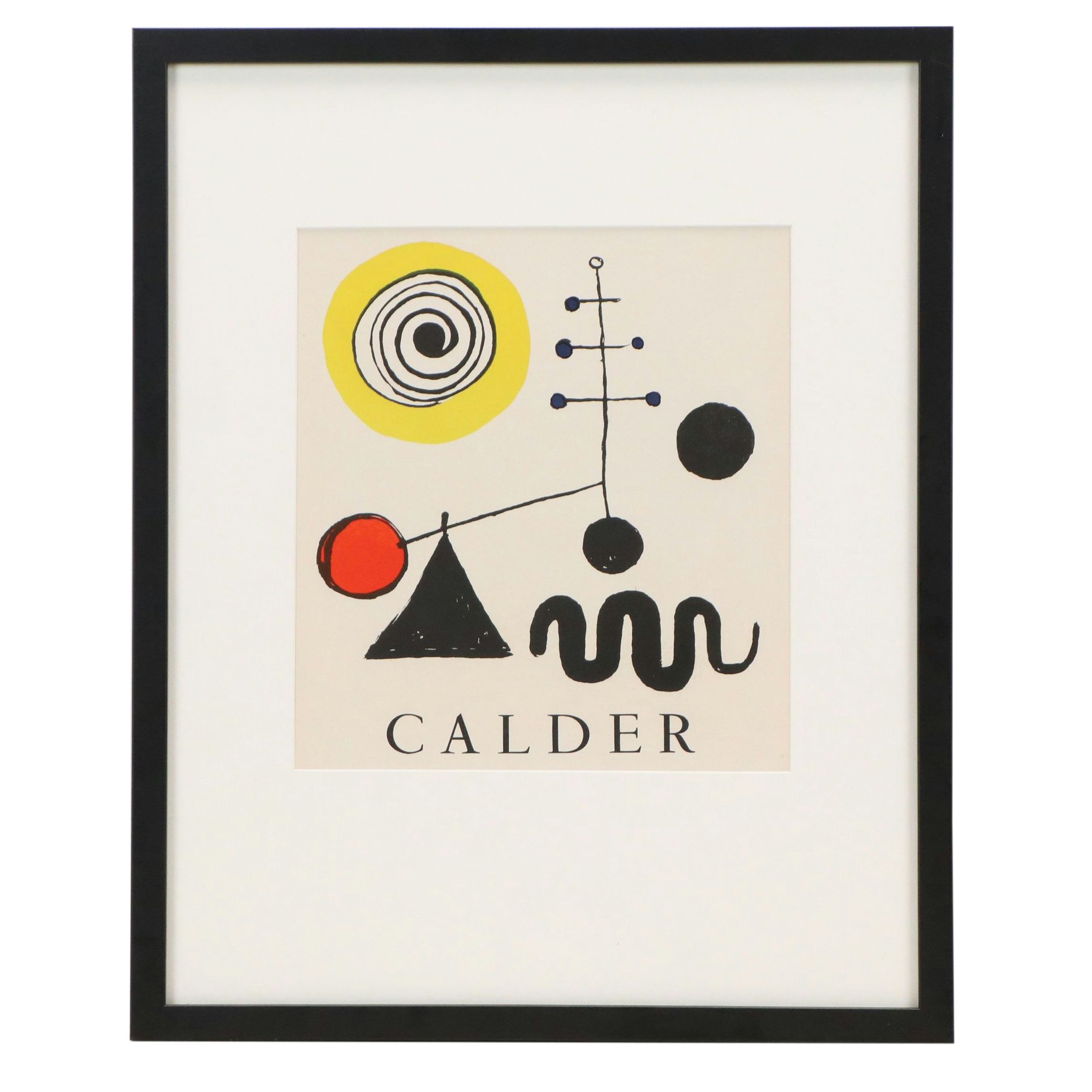 Alexander Calder Abstract Color Lithograph on Paper, 1950