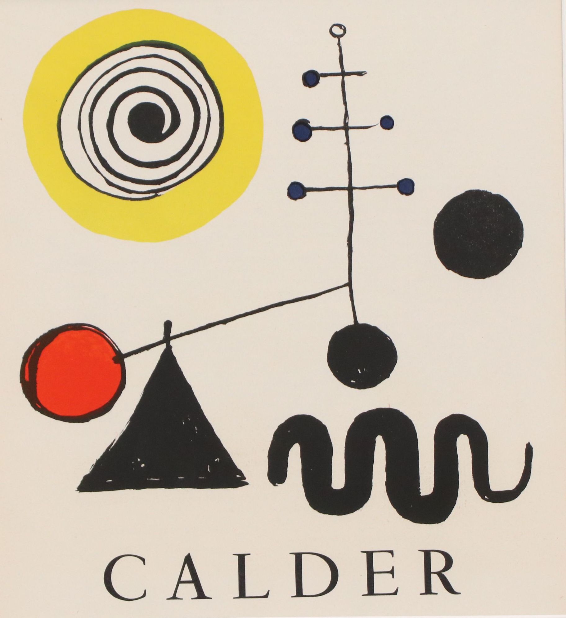 Alexander Calder Abstract Color Lithograph on Paper, 1950