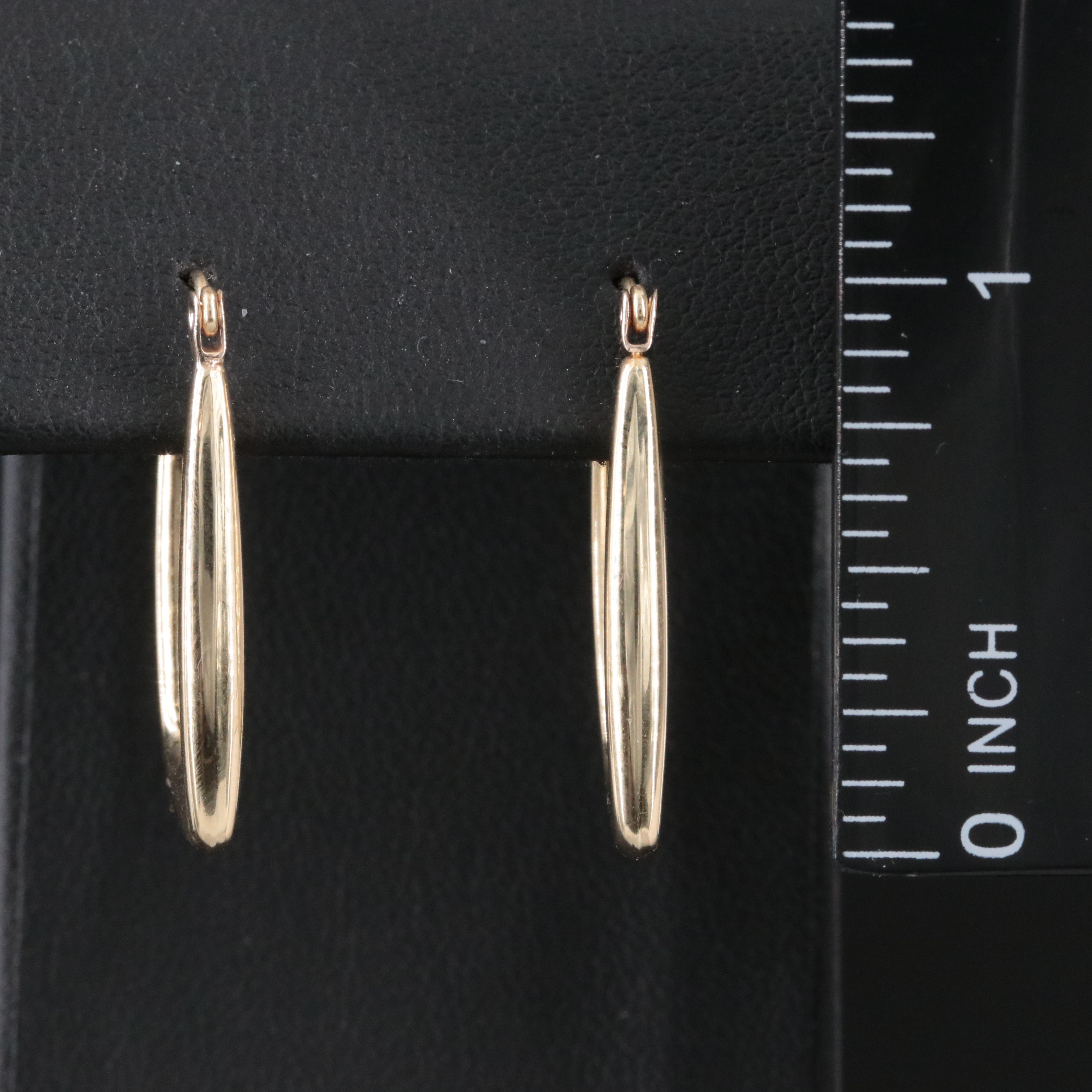 10K Square Hoop Earrings