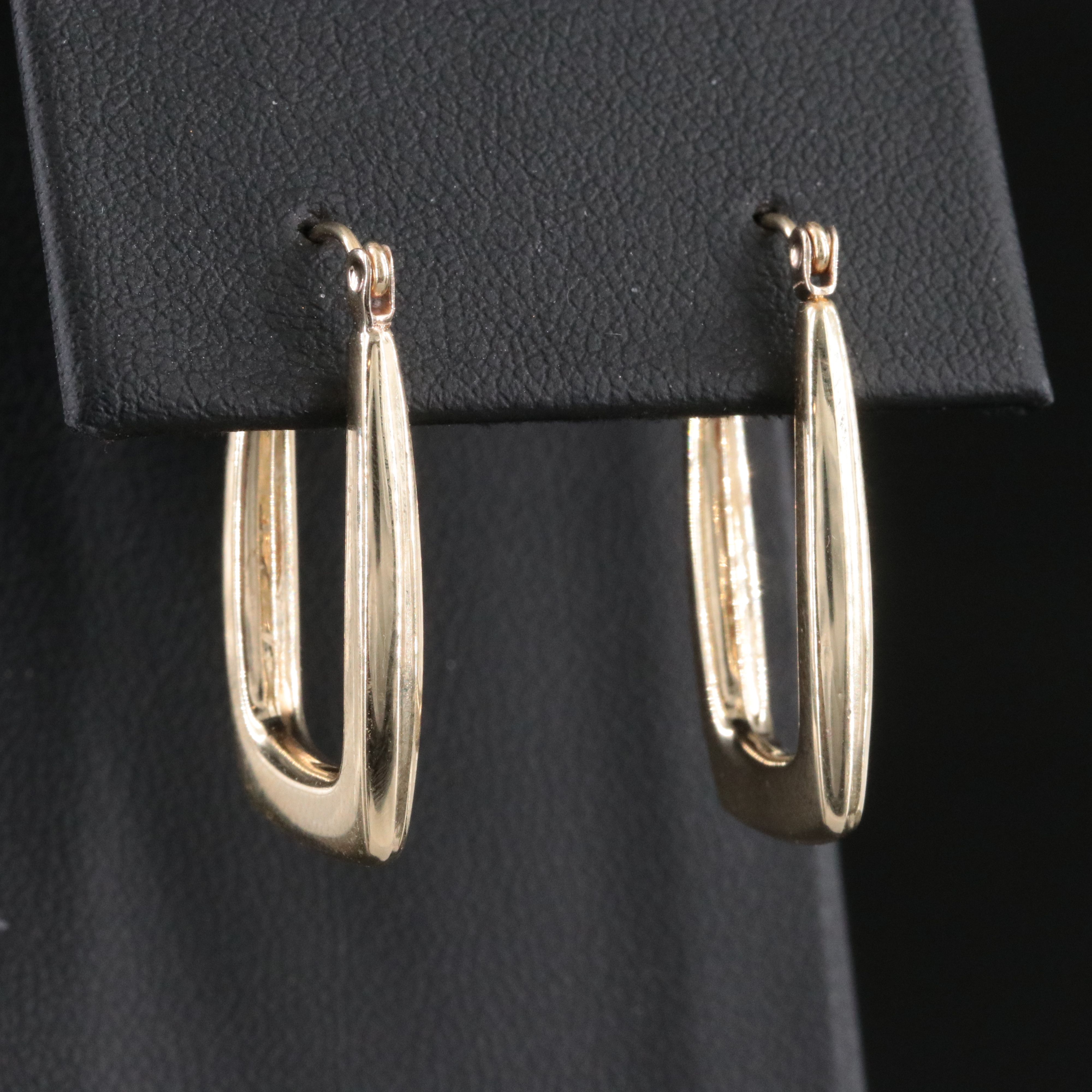 10K Square Hoop Earrings