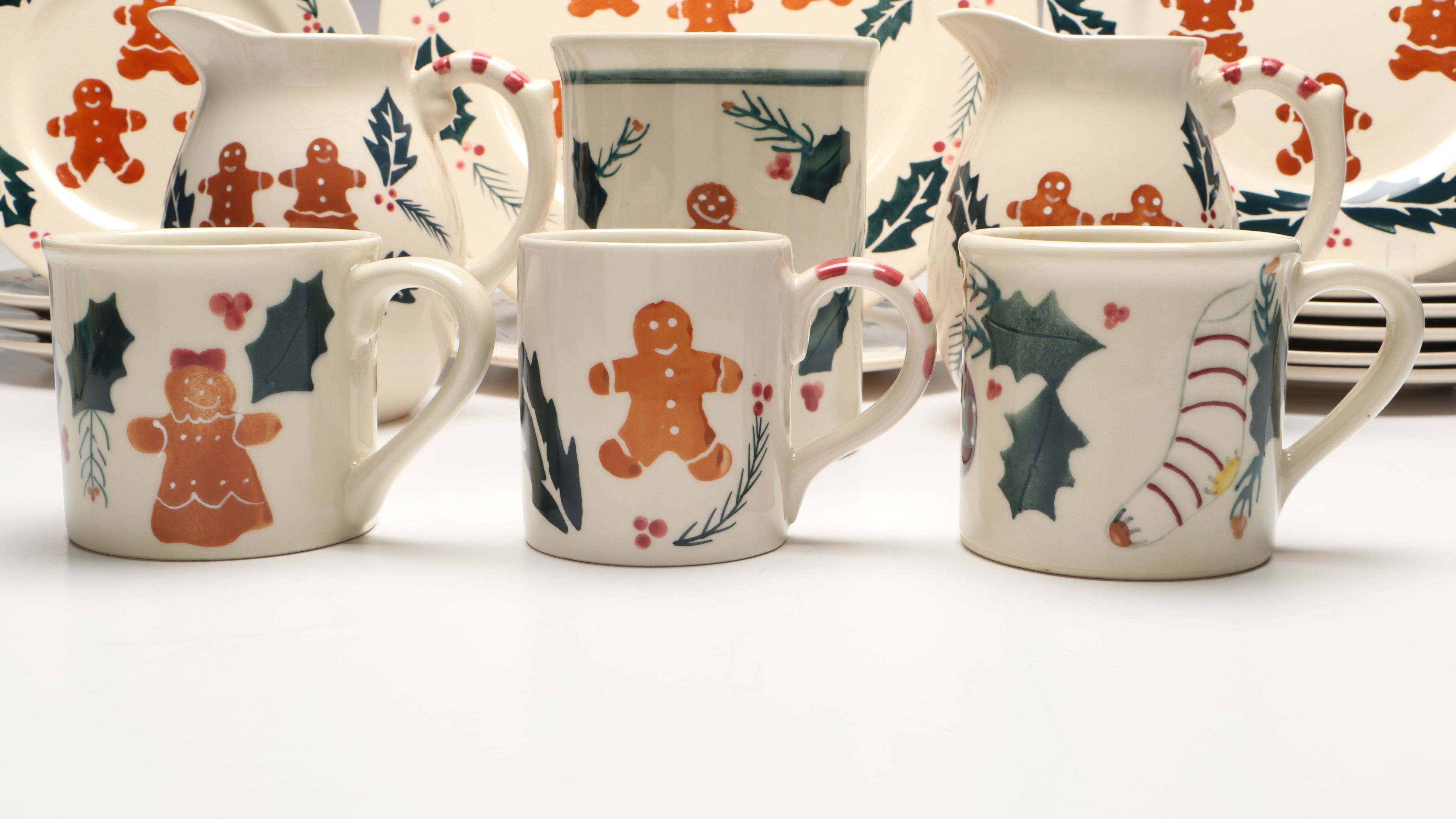 The Cook's Bazaar and Hartstone Gingerbread Dinnerware with Ornaments