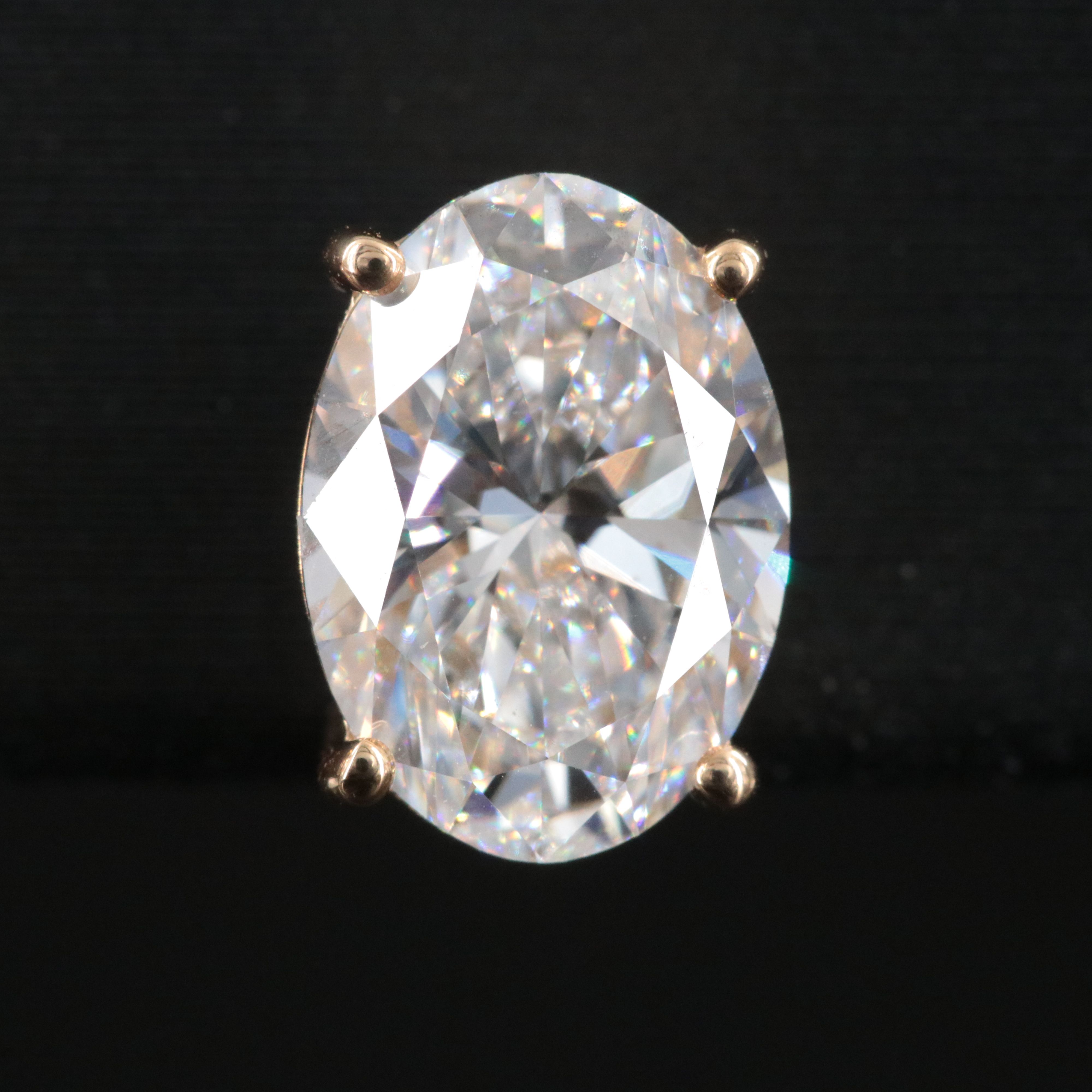 18K 3.10 CTW Lab Grown Diamond Solitaire Earrings with IGI Reports