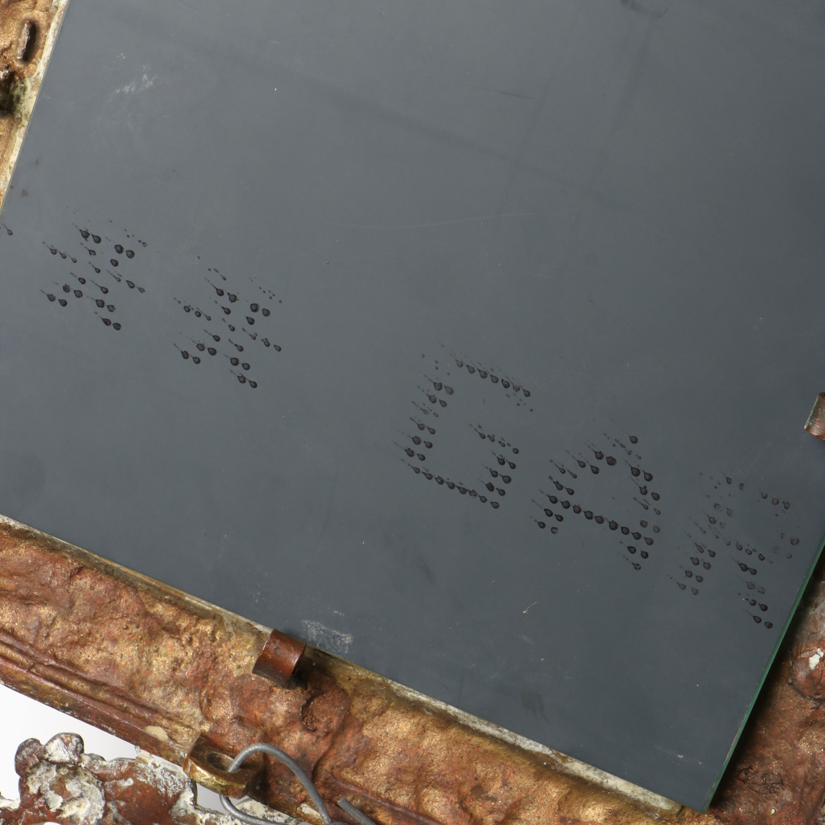 Pair of Baroque Revival Gilt Bronze Mirrored Wall Sconces