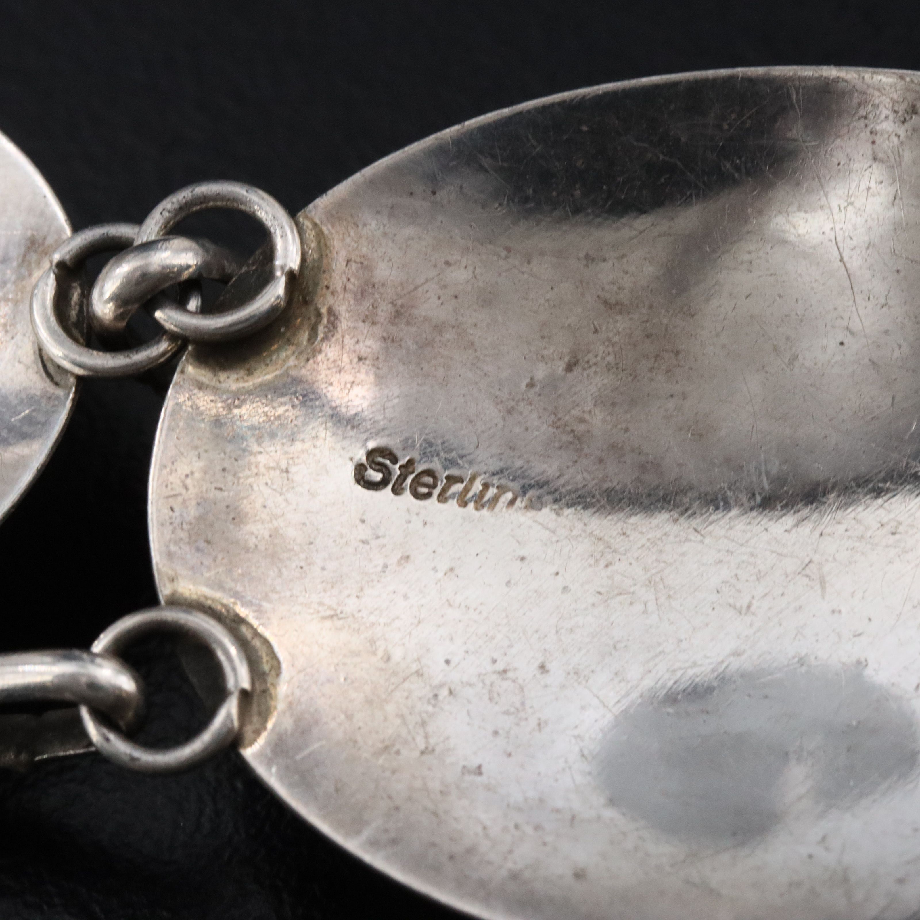 Southwestern Sterling Faux Turquoise Inlay Necklace