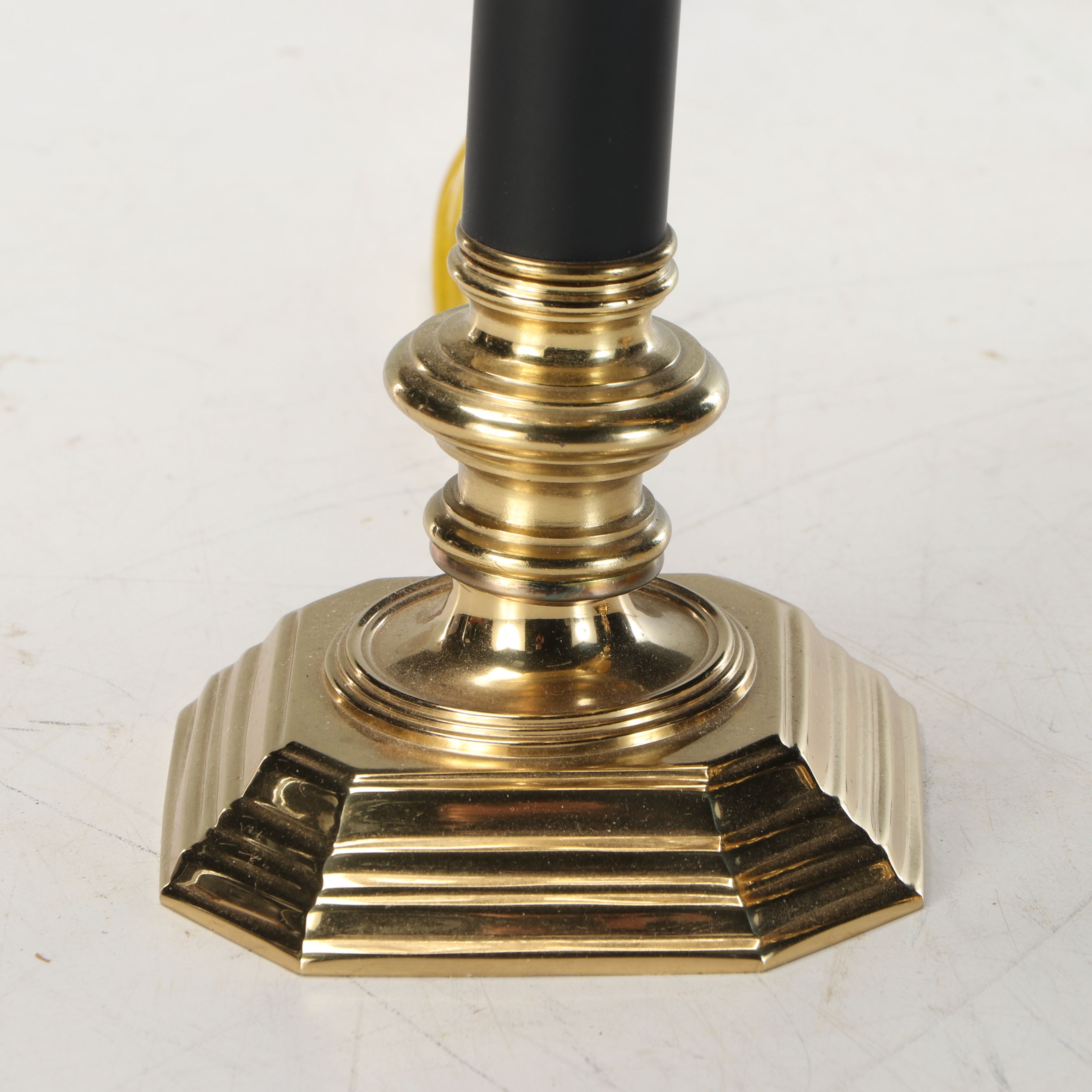 Pair of Regency Style Candlestick Lamps with Tassels