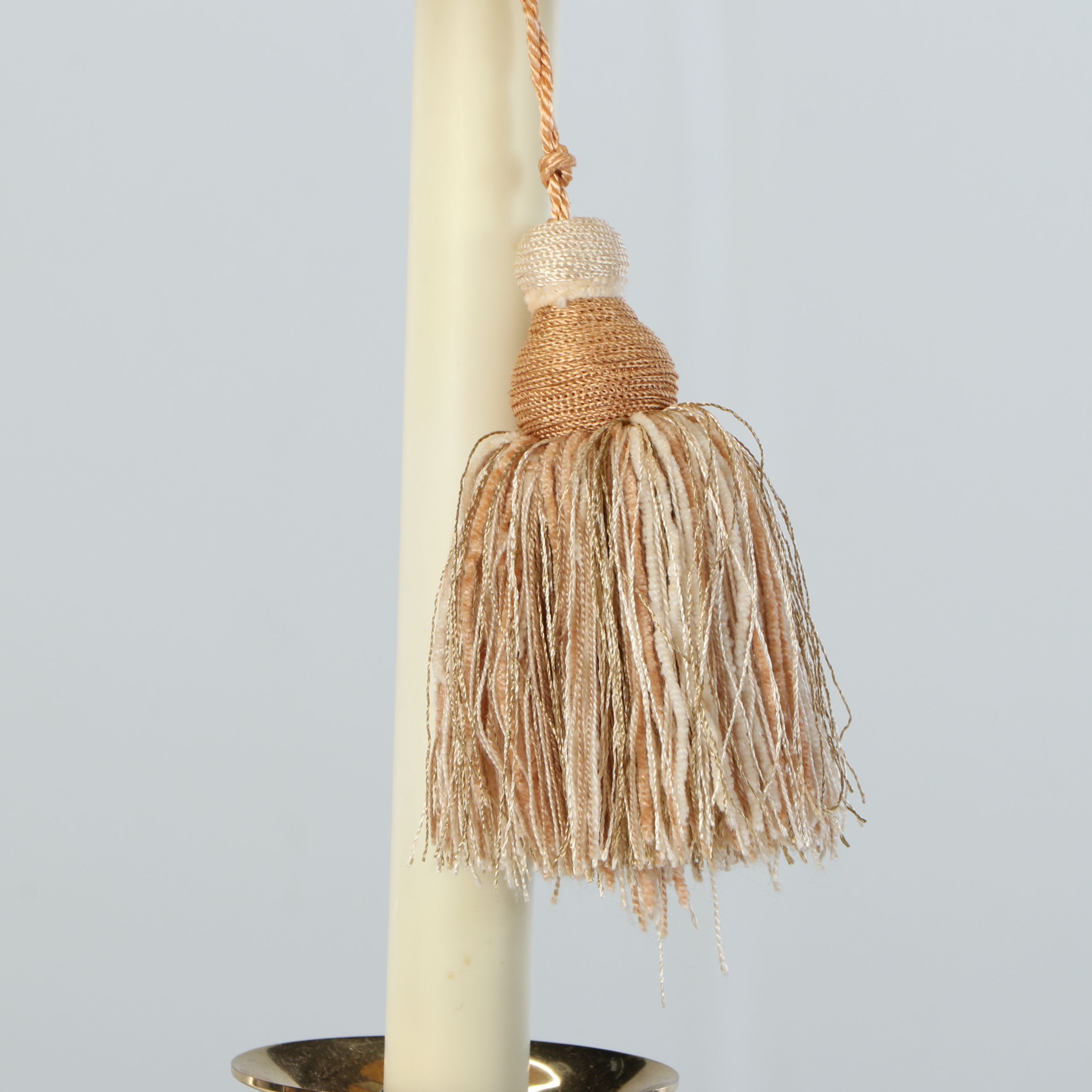 Pair of Regency Style Candlestick Lamps with Tassels