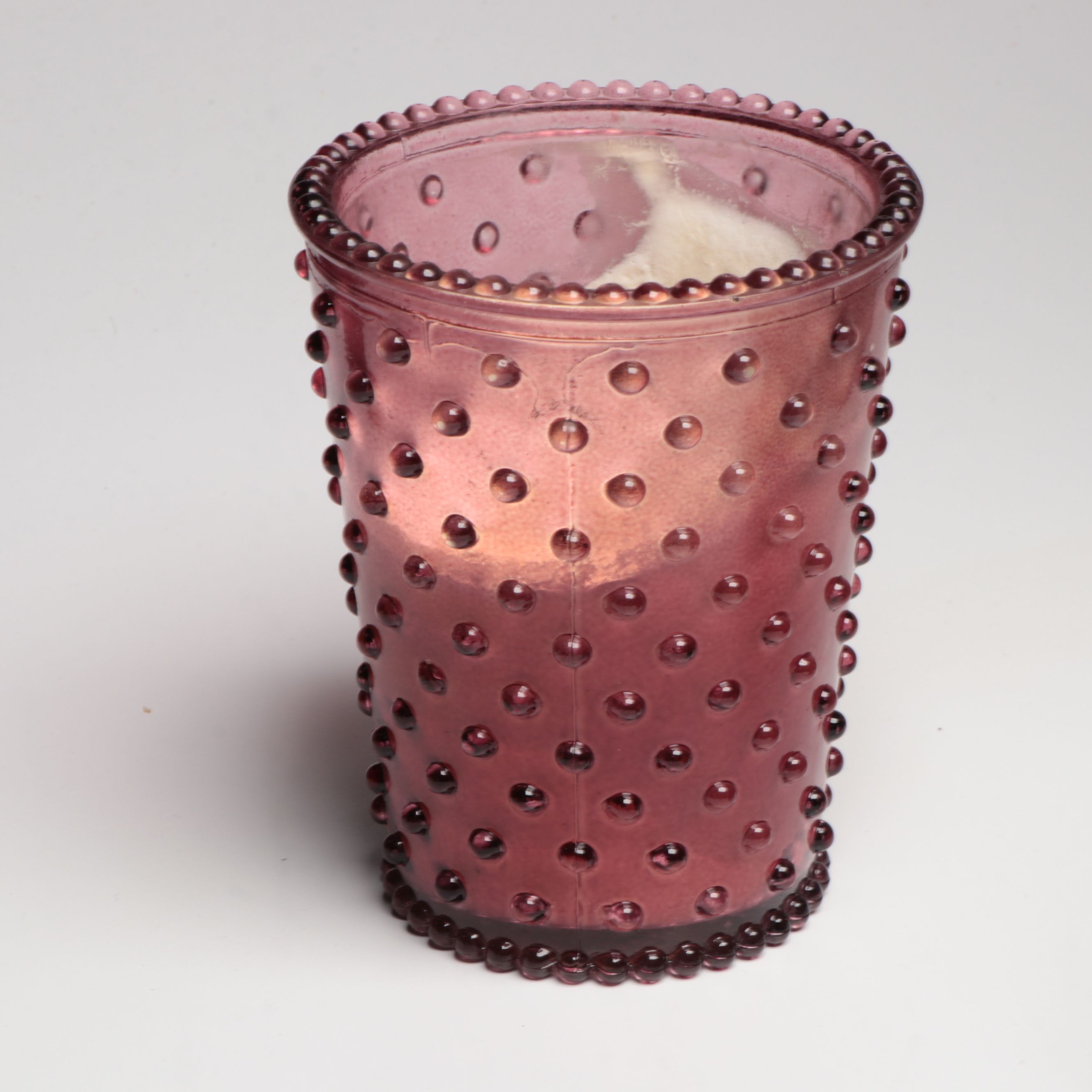 Rustic Metal and Hobnail Glass Candle Holders with Victorian Style Mirrors