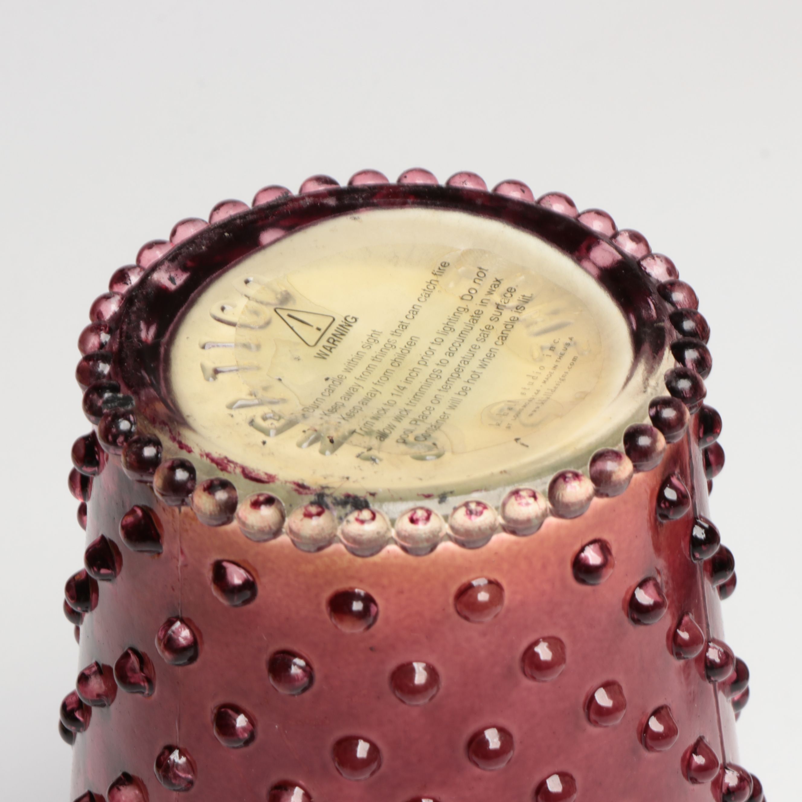 Rustic Metal and Hobnail Glass Candle Holders with Victorian Style Mirrors