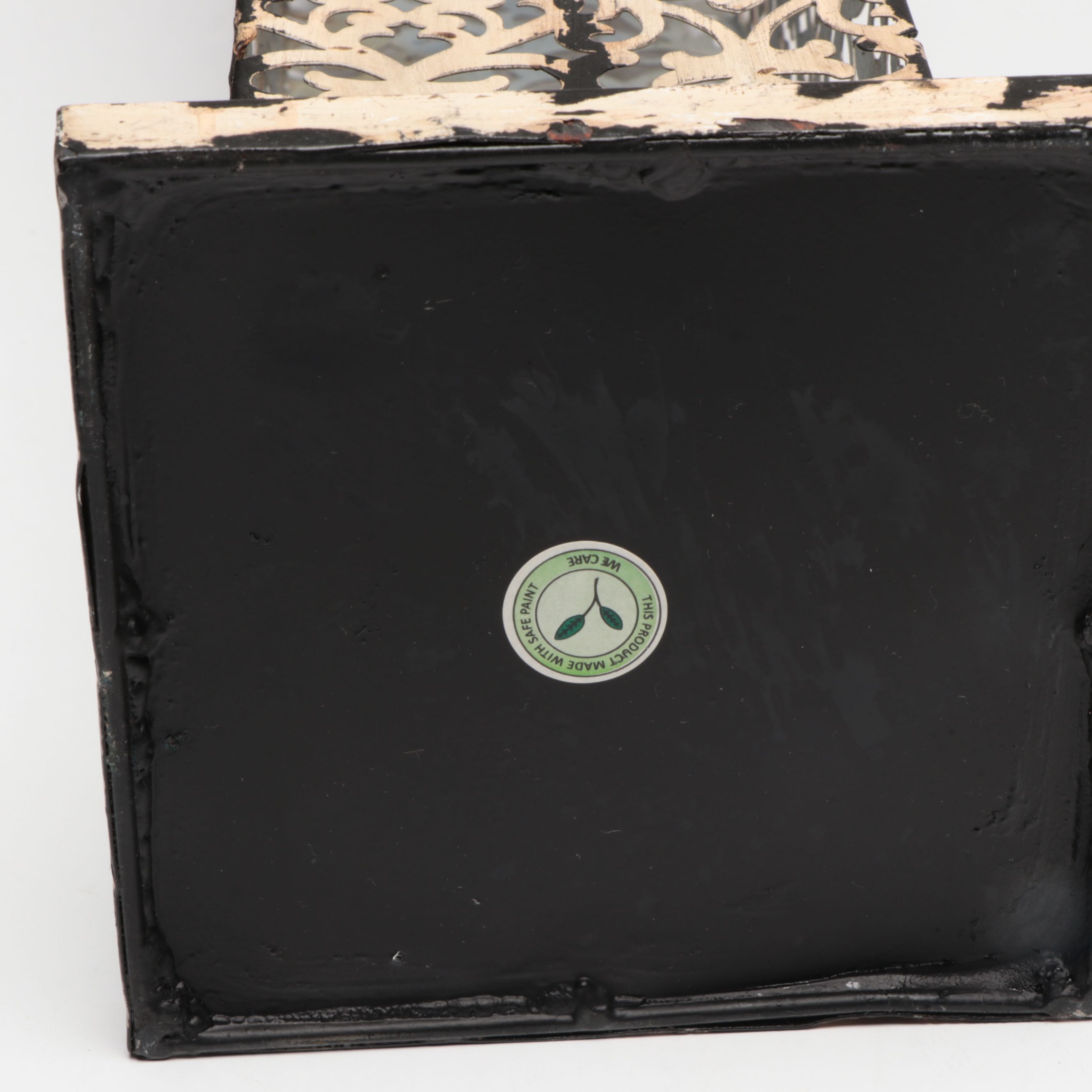 Rustic Metal and Hobnail Glass Candle Holders with Victorian Style Mirrors