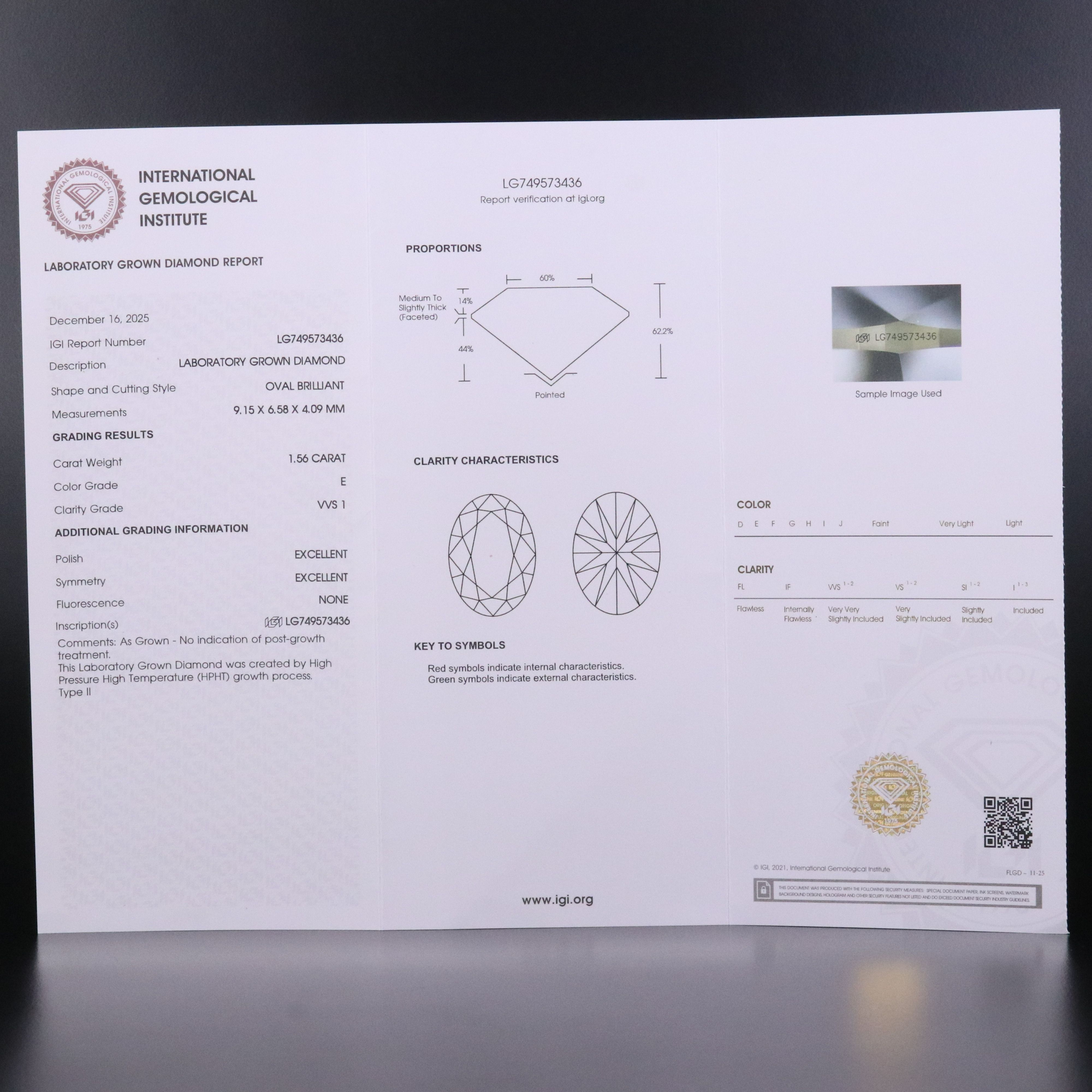 Platinum 3.12 CTW Lab Grown Diamond Solitaire Earrings with IGI Reports