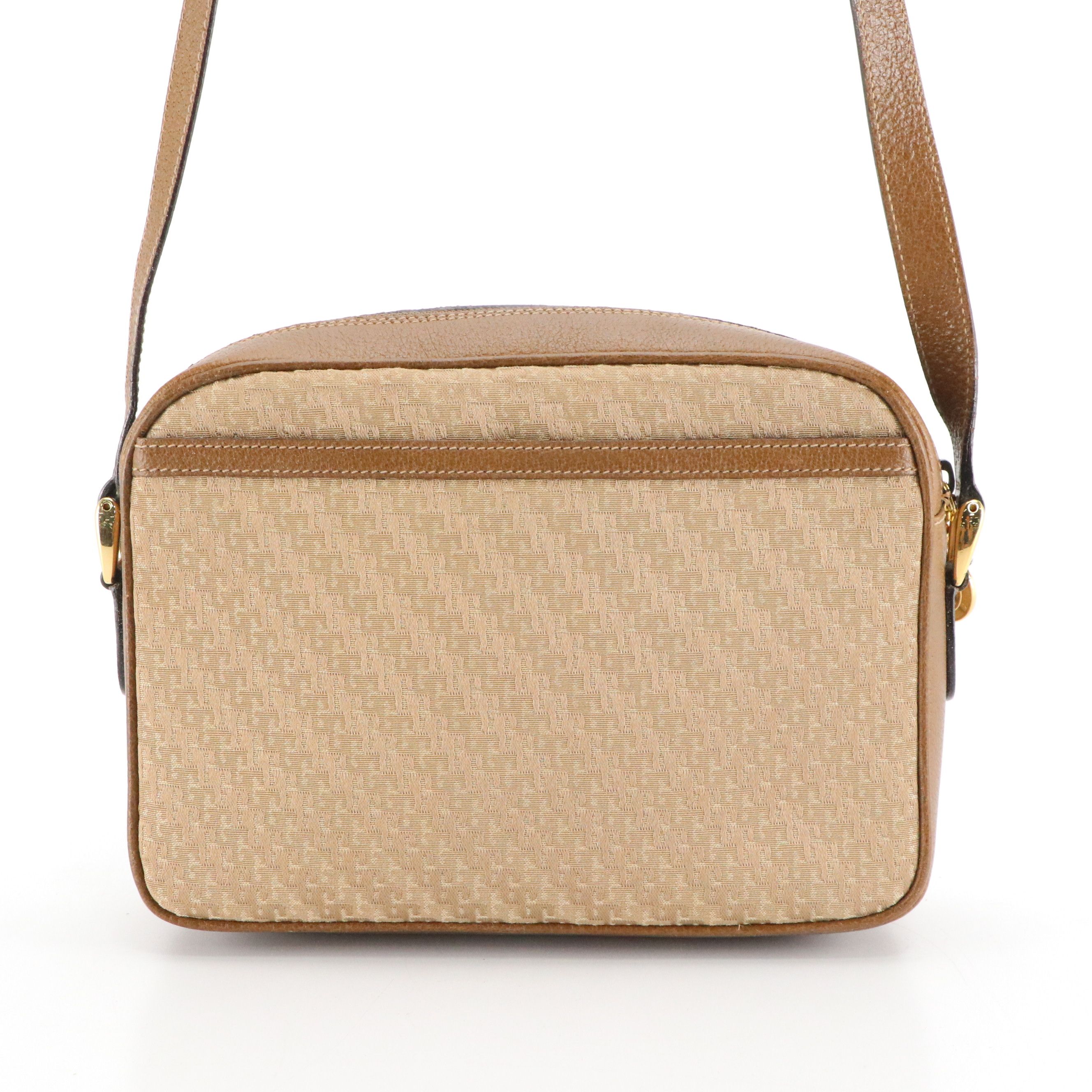 Gucci Brown G Jacquard Canvas and Leather Crossbody Bag