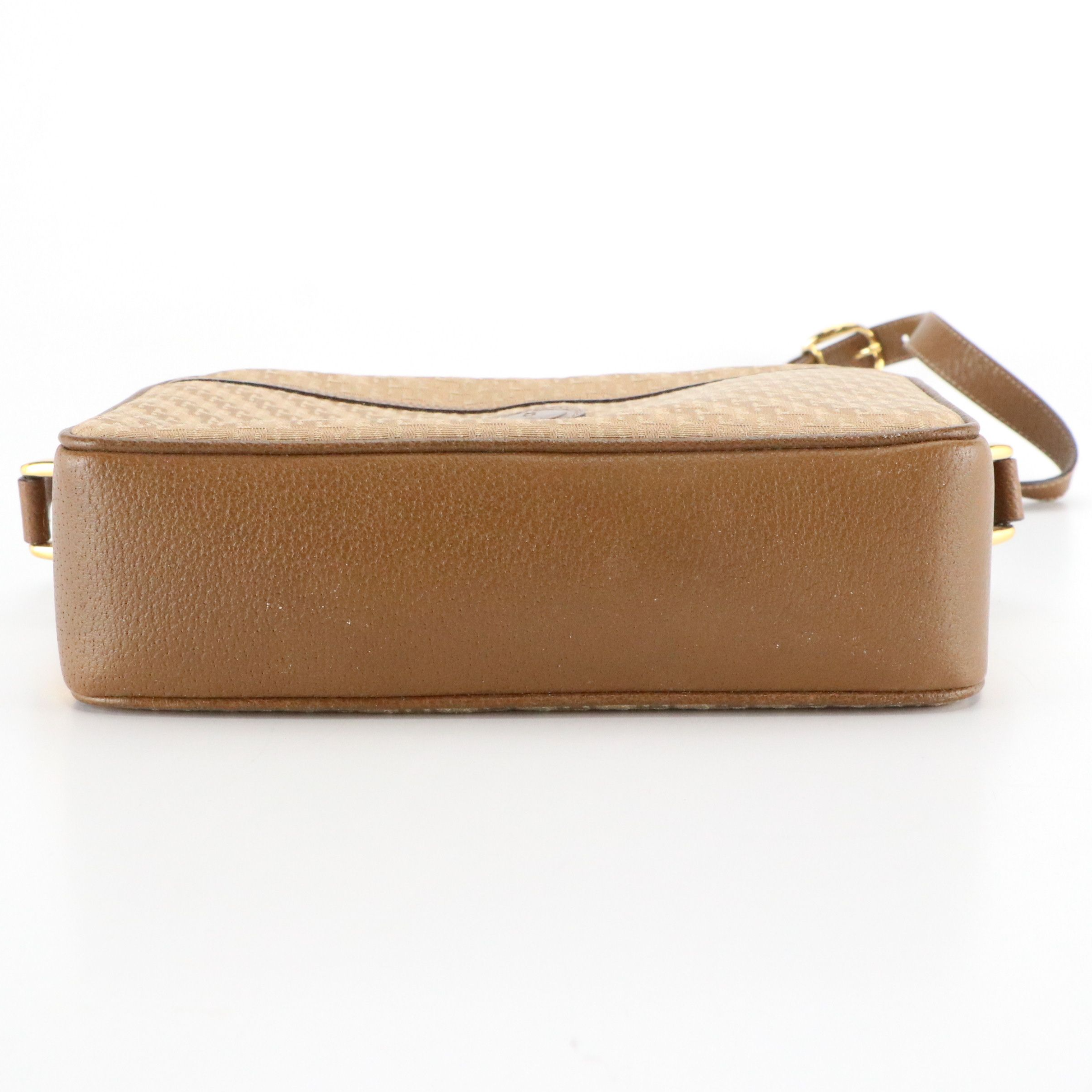 Gucci Brown G Jacquard Canvas and Leather Crossbody Bag