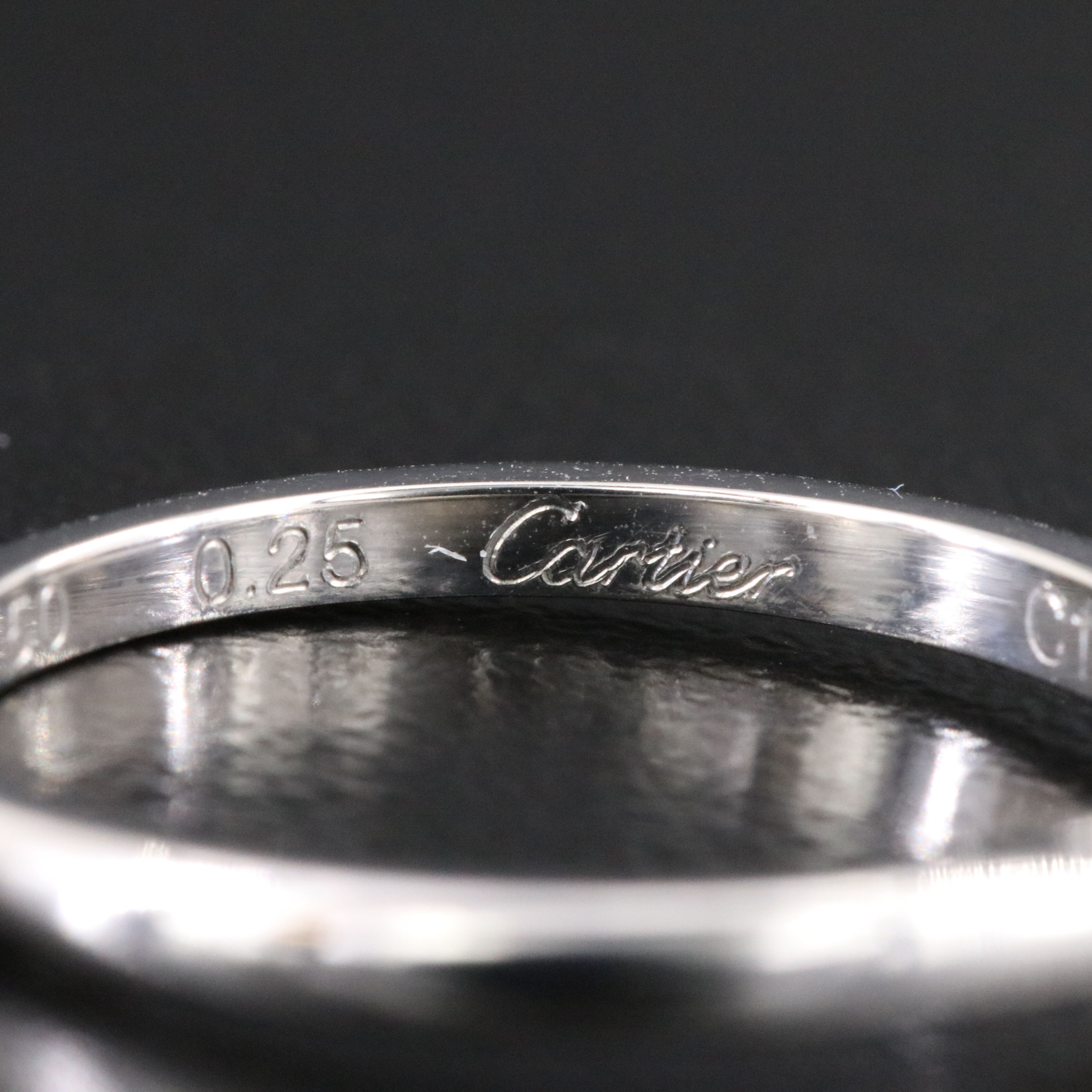 Cartier 1895 Platinum 0.25 CT Diamond Solitaire Ring with COA and GIA Report