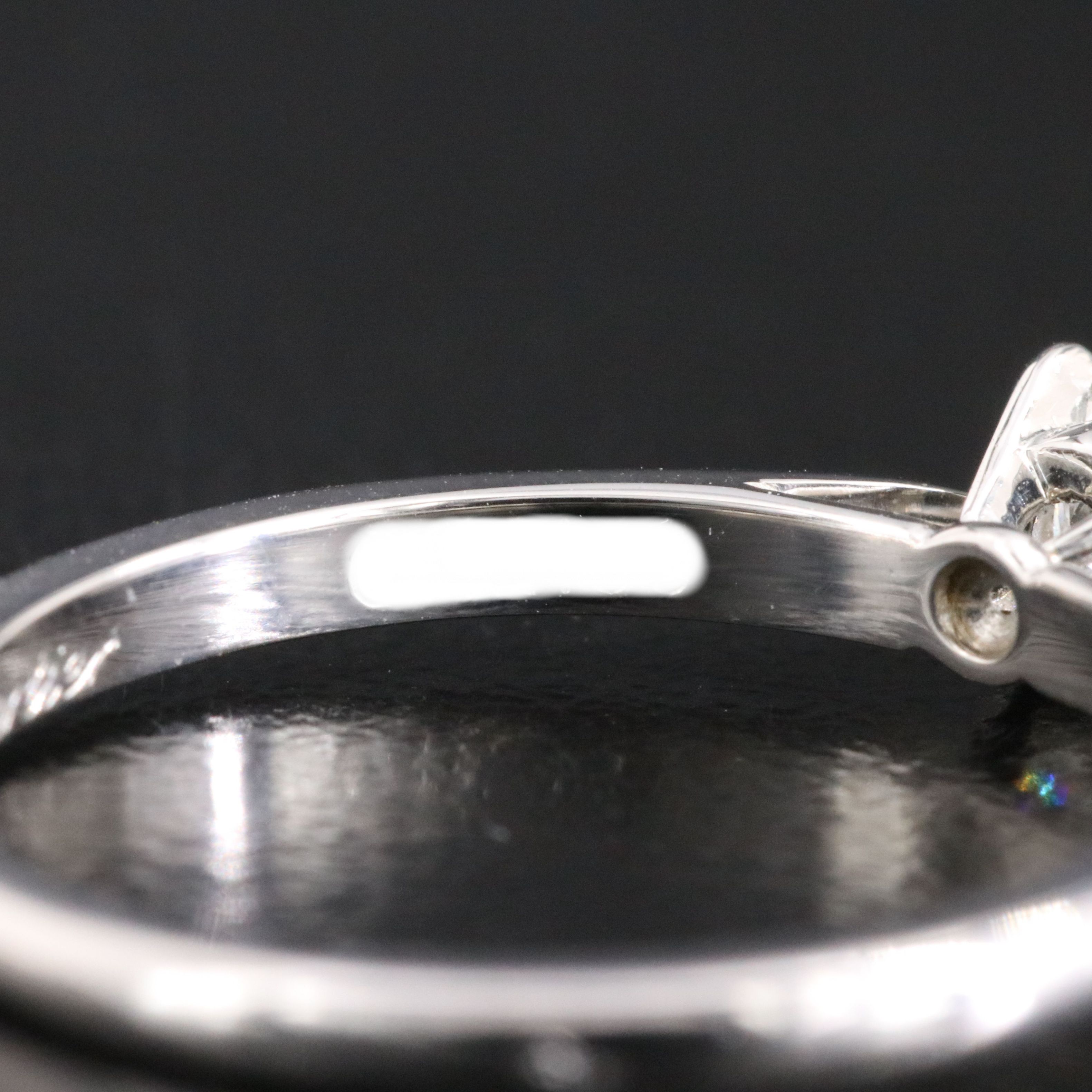 Cartier 1895 Platinum 0.25 CT Diamond Solitaire Ring with COA and GIA Report