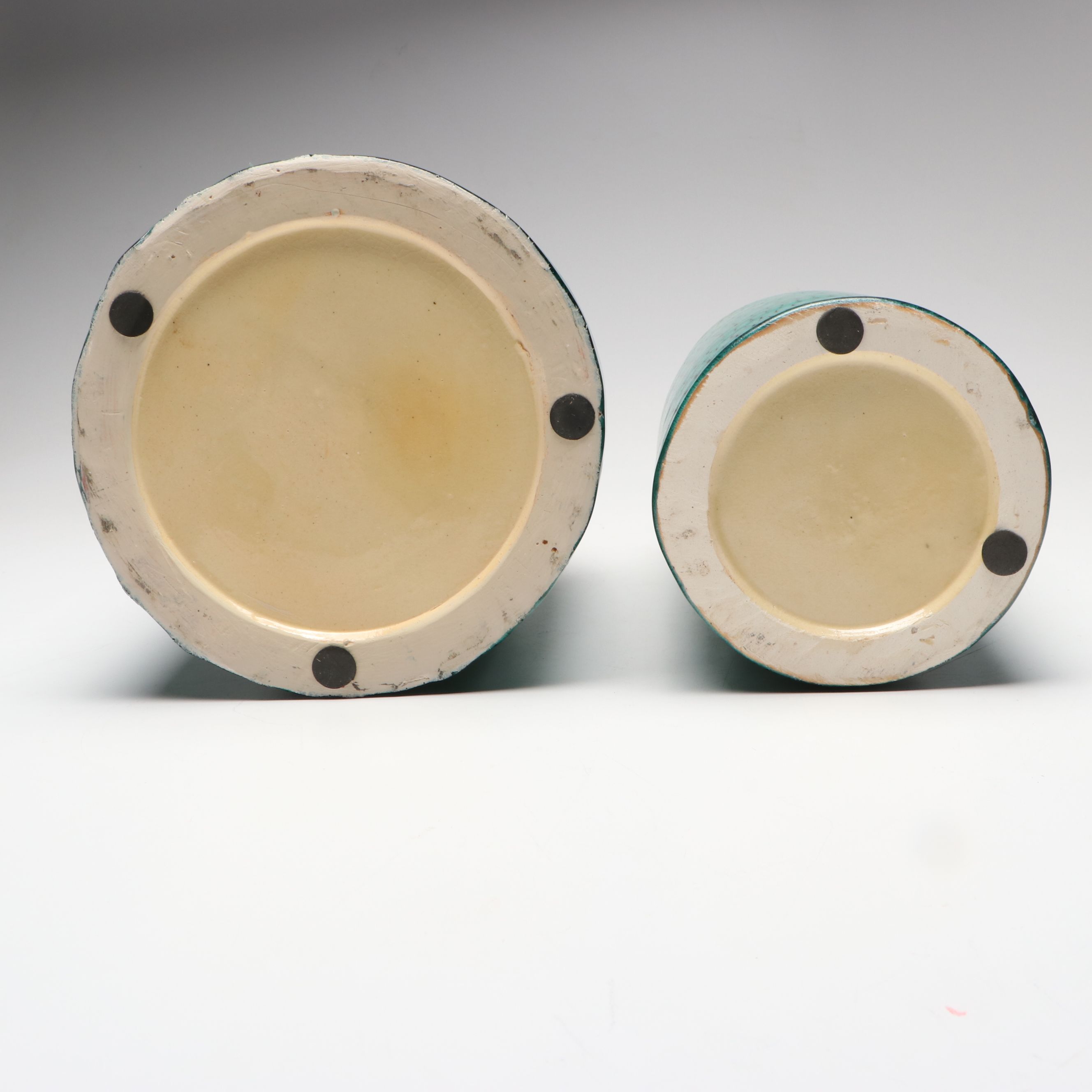 Contemporary Bottle-Shaped Metallic Glaze Ceramic Vases