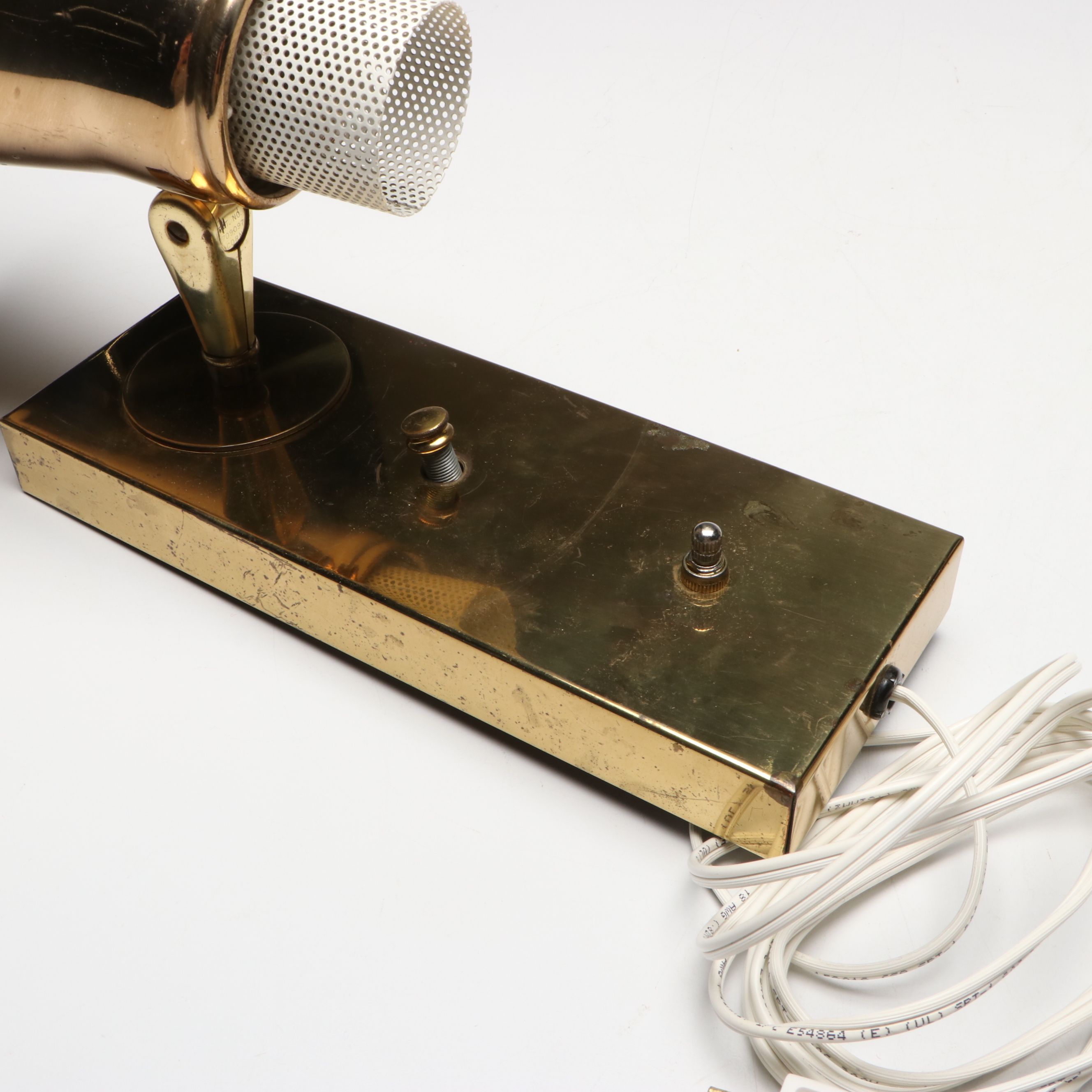 Pair of Mid Century Modern Style Brass Adjustable Wall Sconces