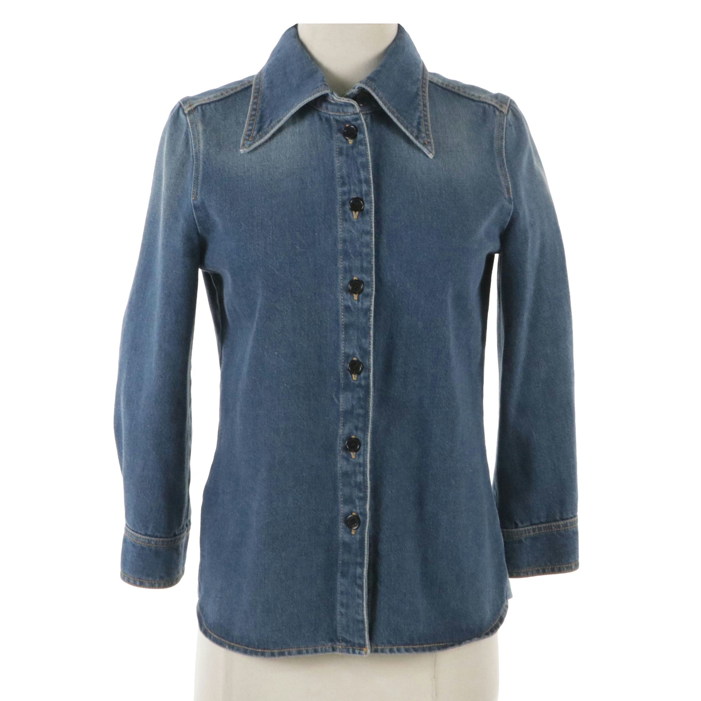 Chloé Blue Denim Button-Up Shirt