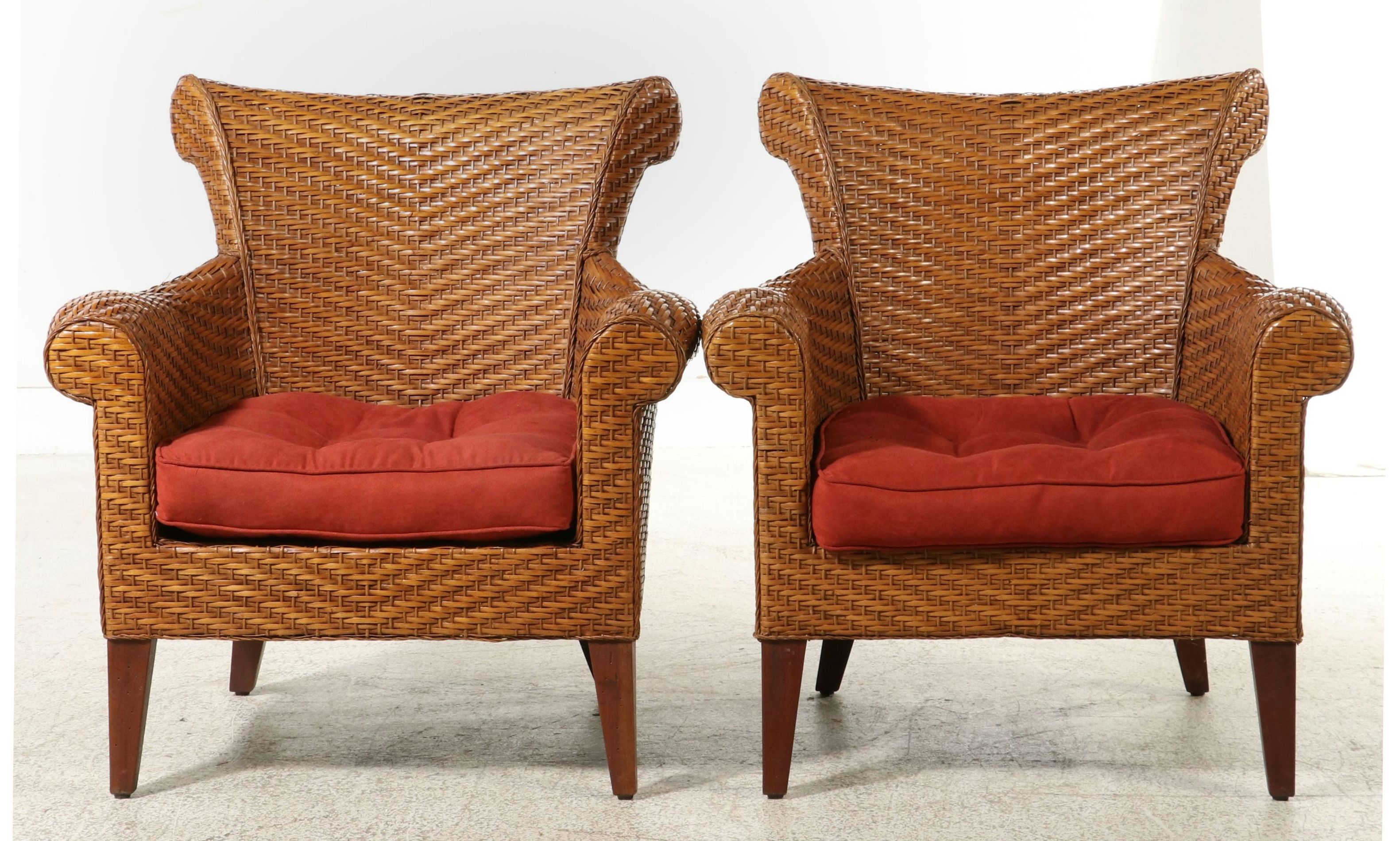 Pair of Pier 1 Wicker Armchairs