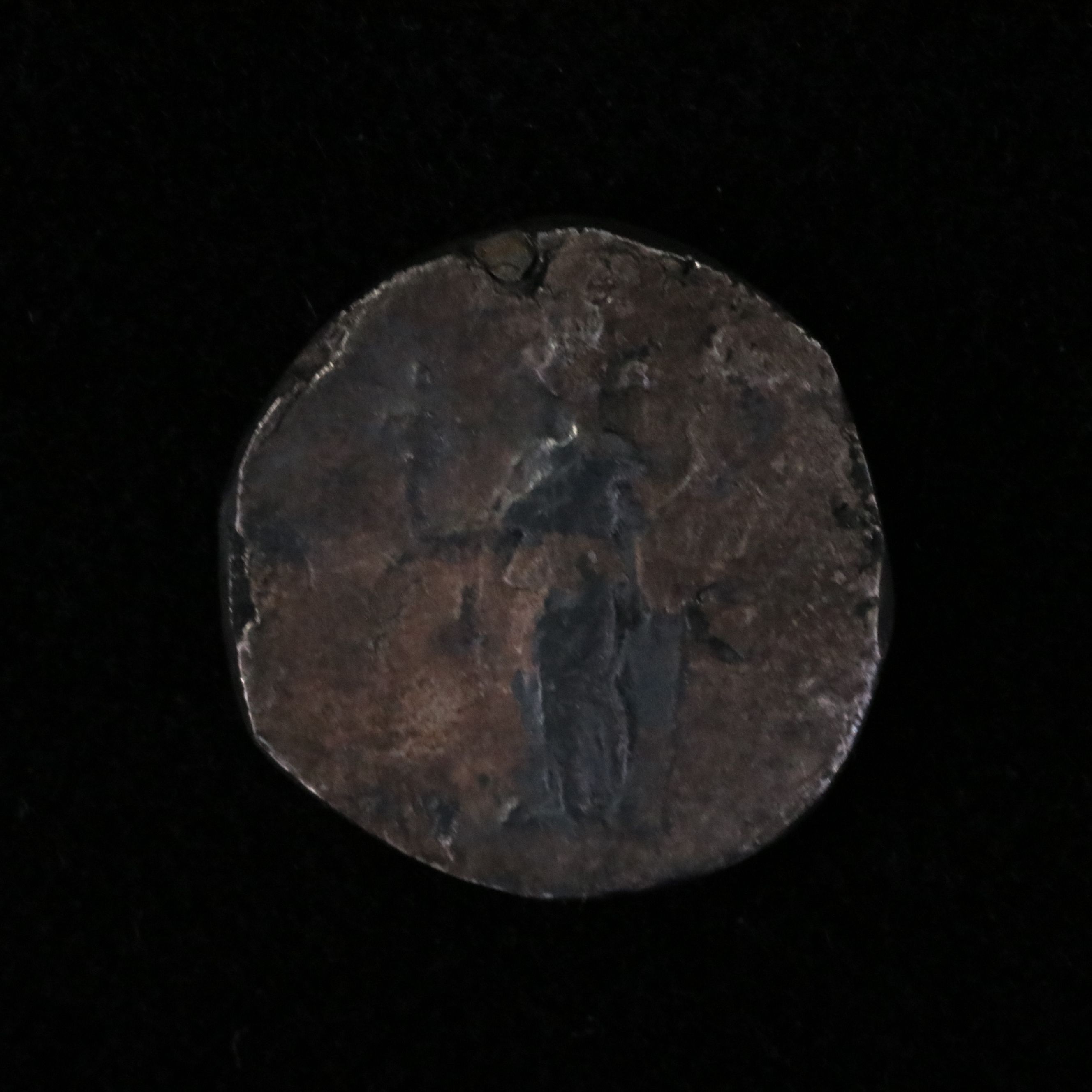 Ancient Roman Imperial AR Denarius Coin of Julia Domna, ca. 208 A.D.
