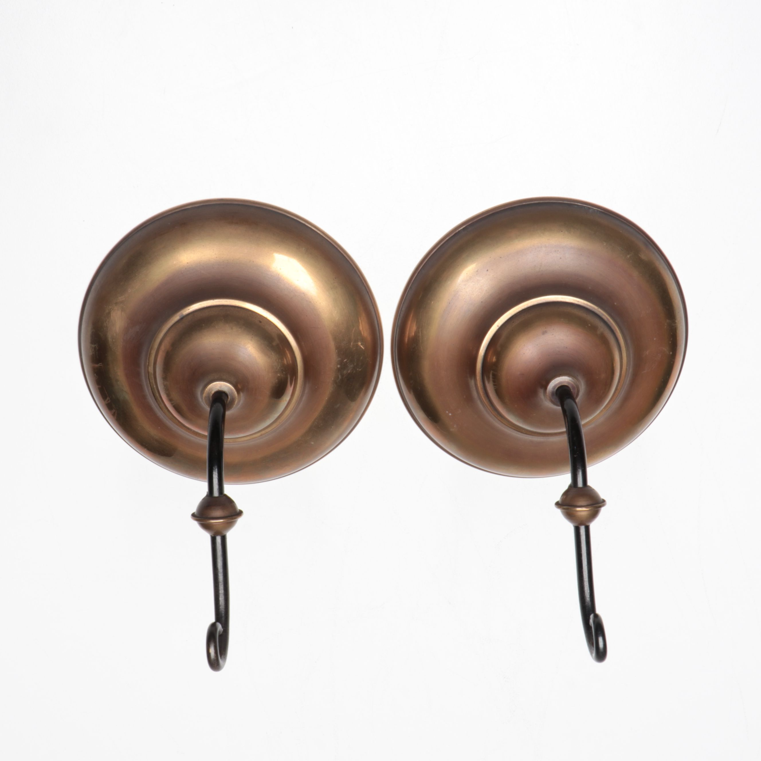 Pair of Gilt Bronze Finish Lanterns with Brass Openwork Candelabrum