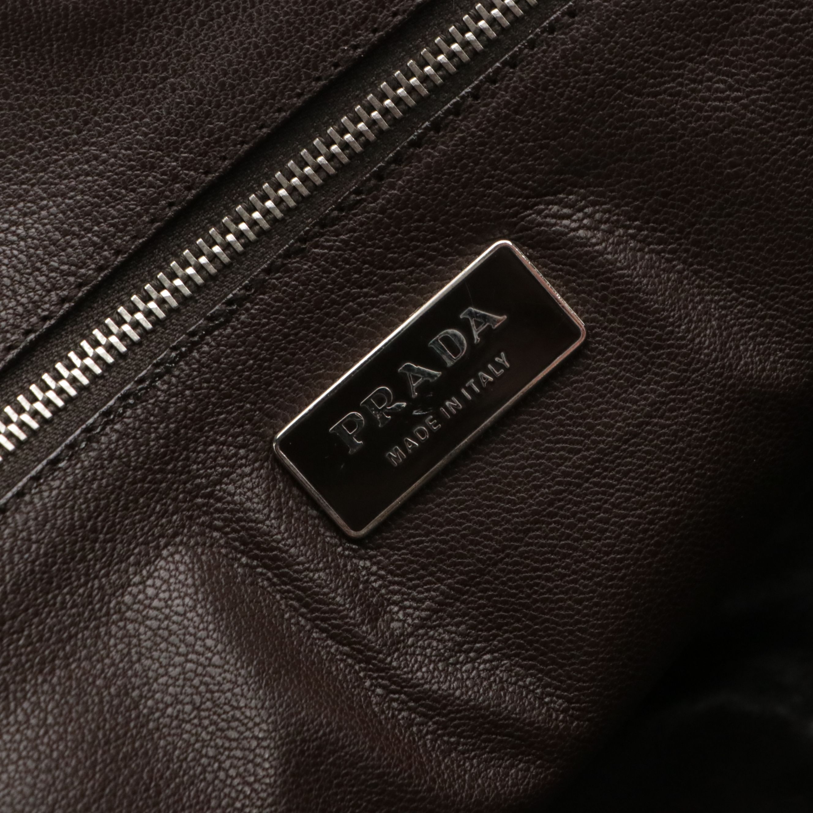 Prada Bauletto Bowler Shoulder Bag in Orange Grained Leather