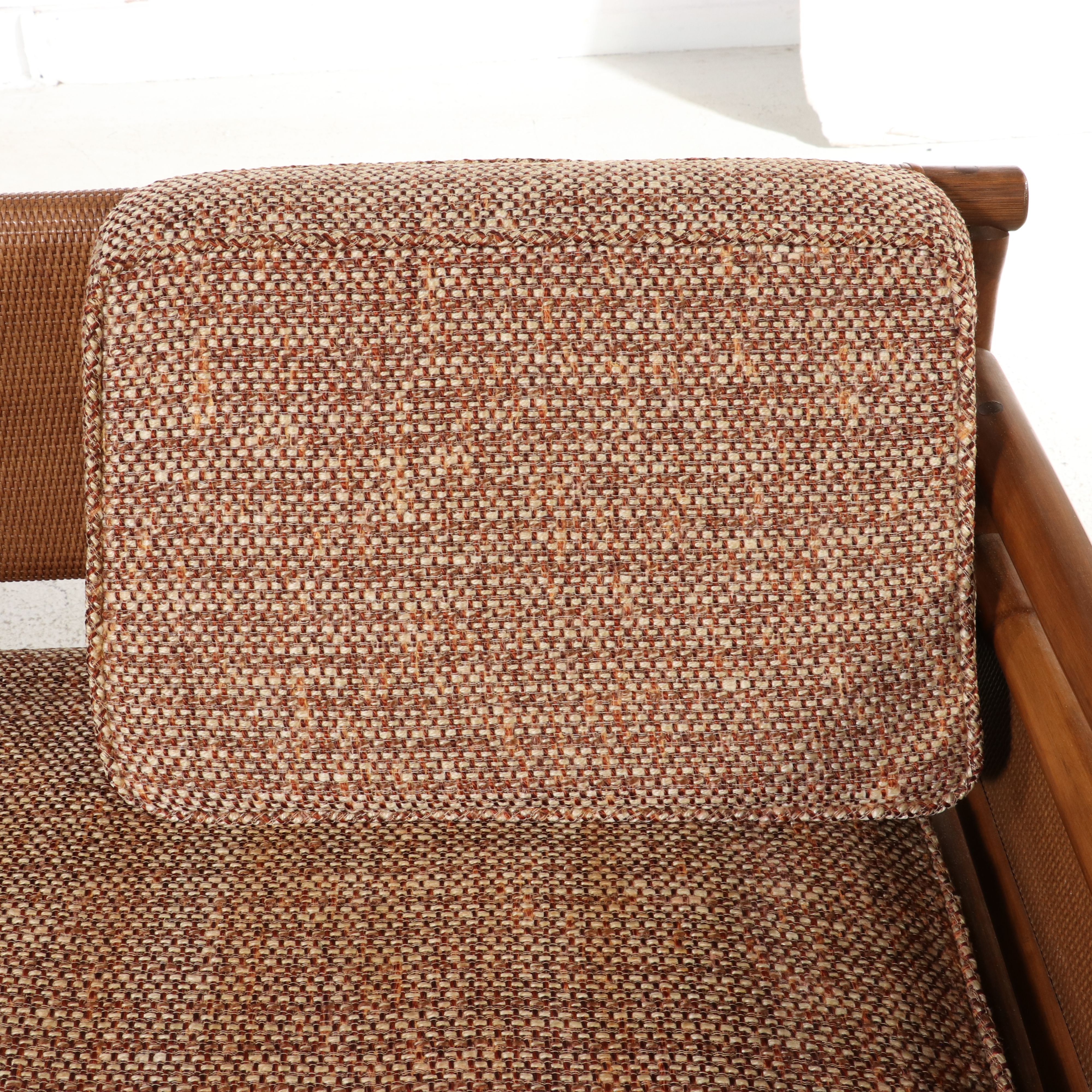 Vintage Whitecraft Rattan Sofa, Mid-20th Century