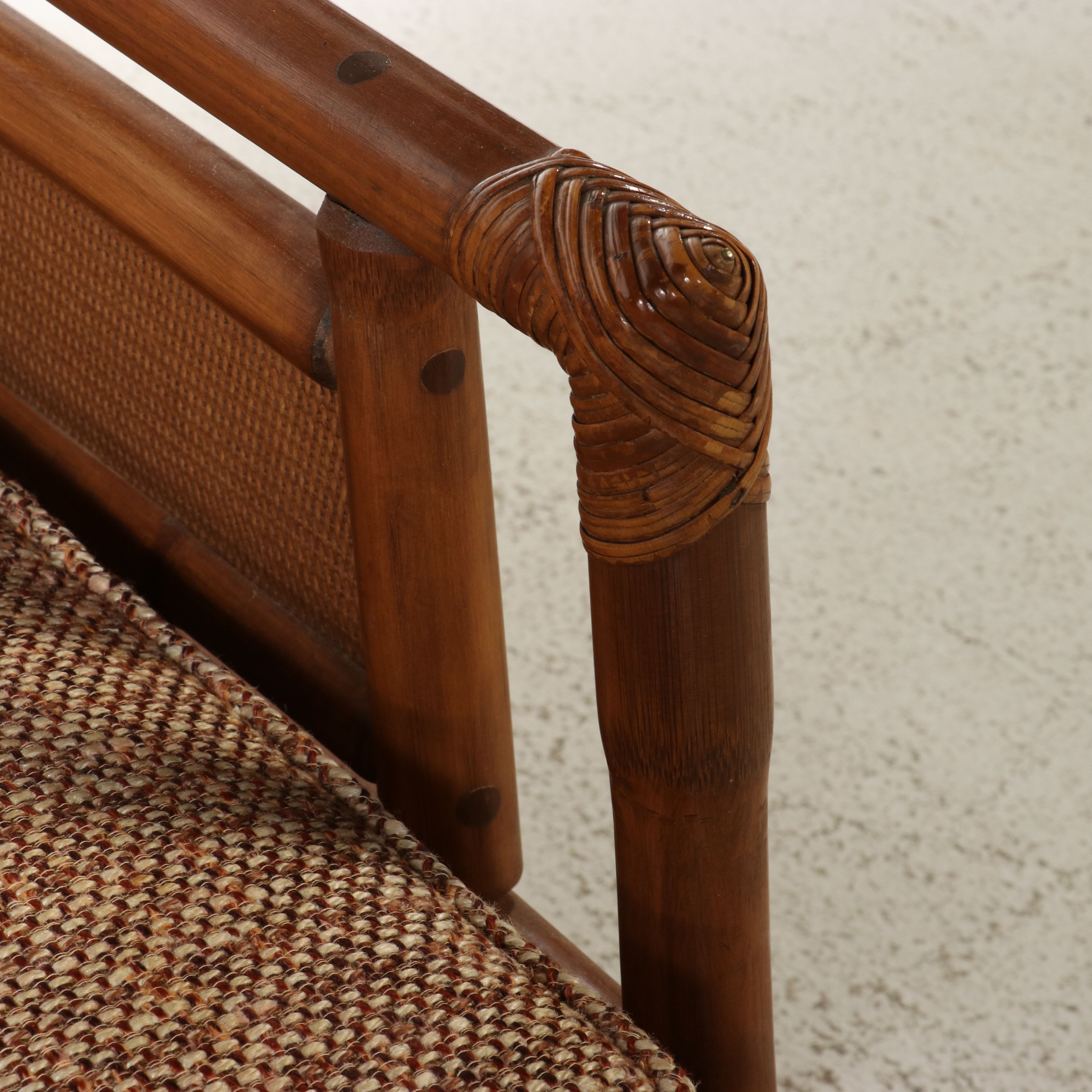 Vintage Whitecraft Rattan Sofa, Mid-20th Century