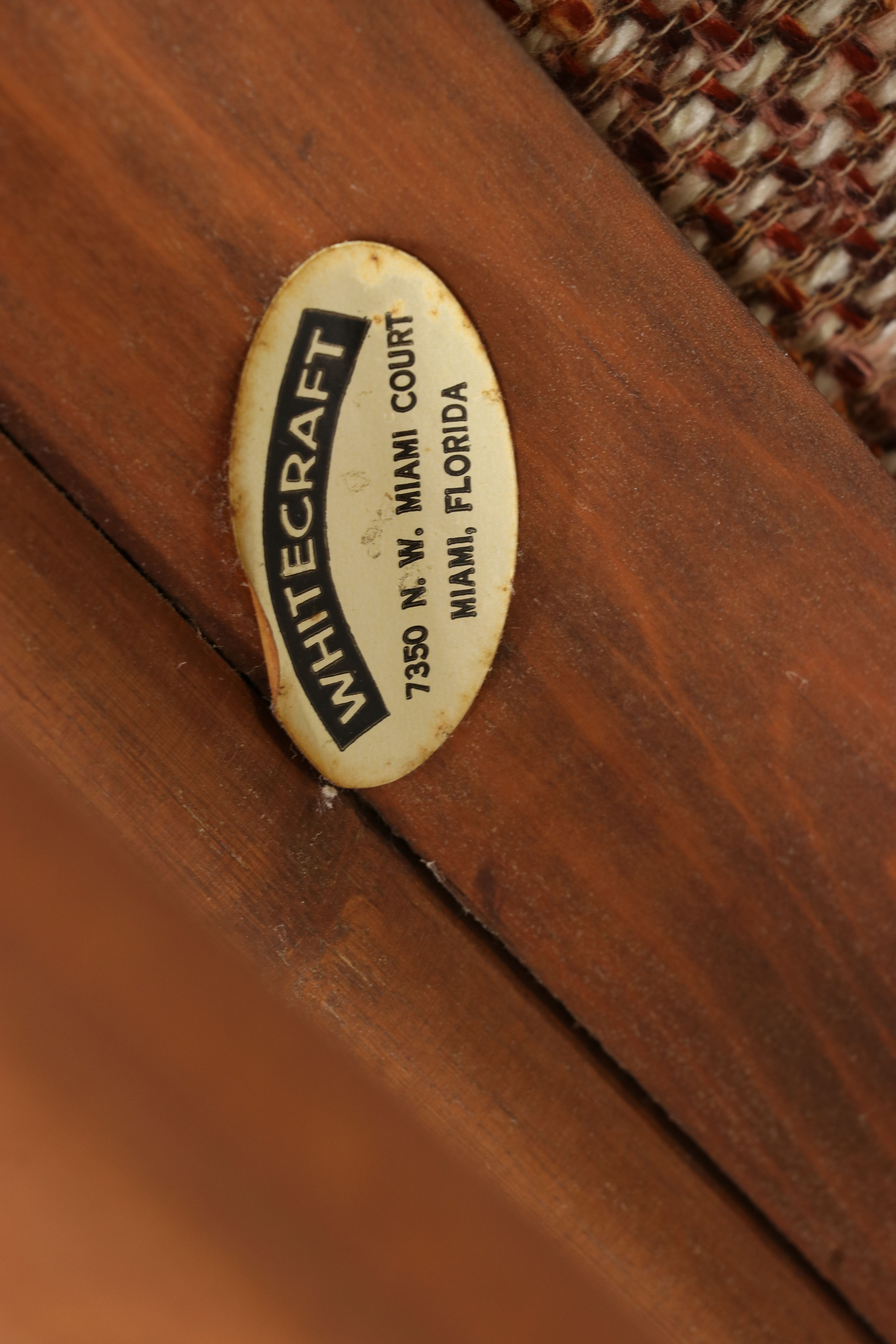 Vintage Whitecraft Rattan Sofa, Mid-20th Century