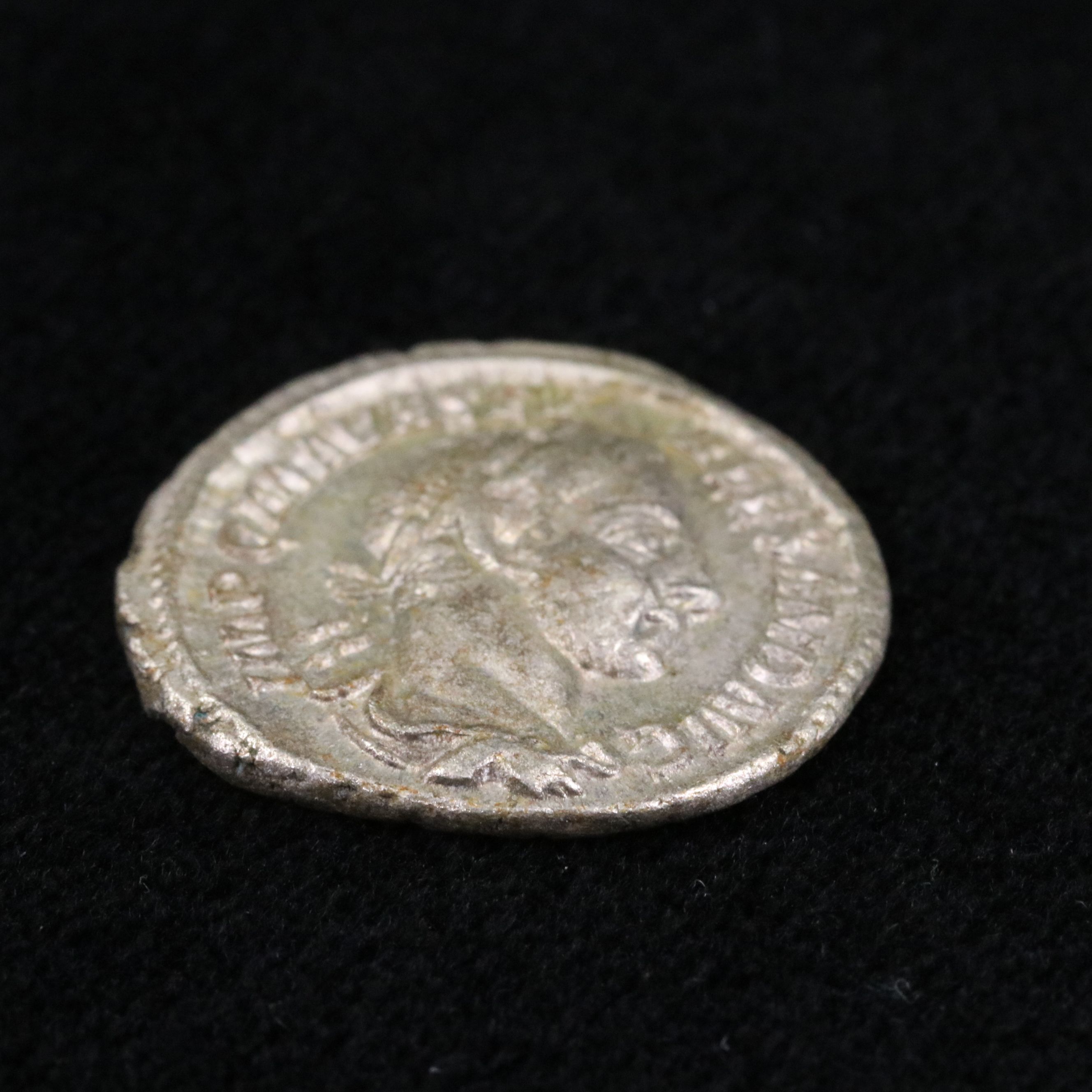Ancient Roman Imperial AR Denarius Coin of Severus Alexander, ca. 225 A.D.
