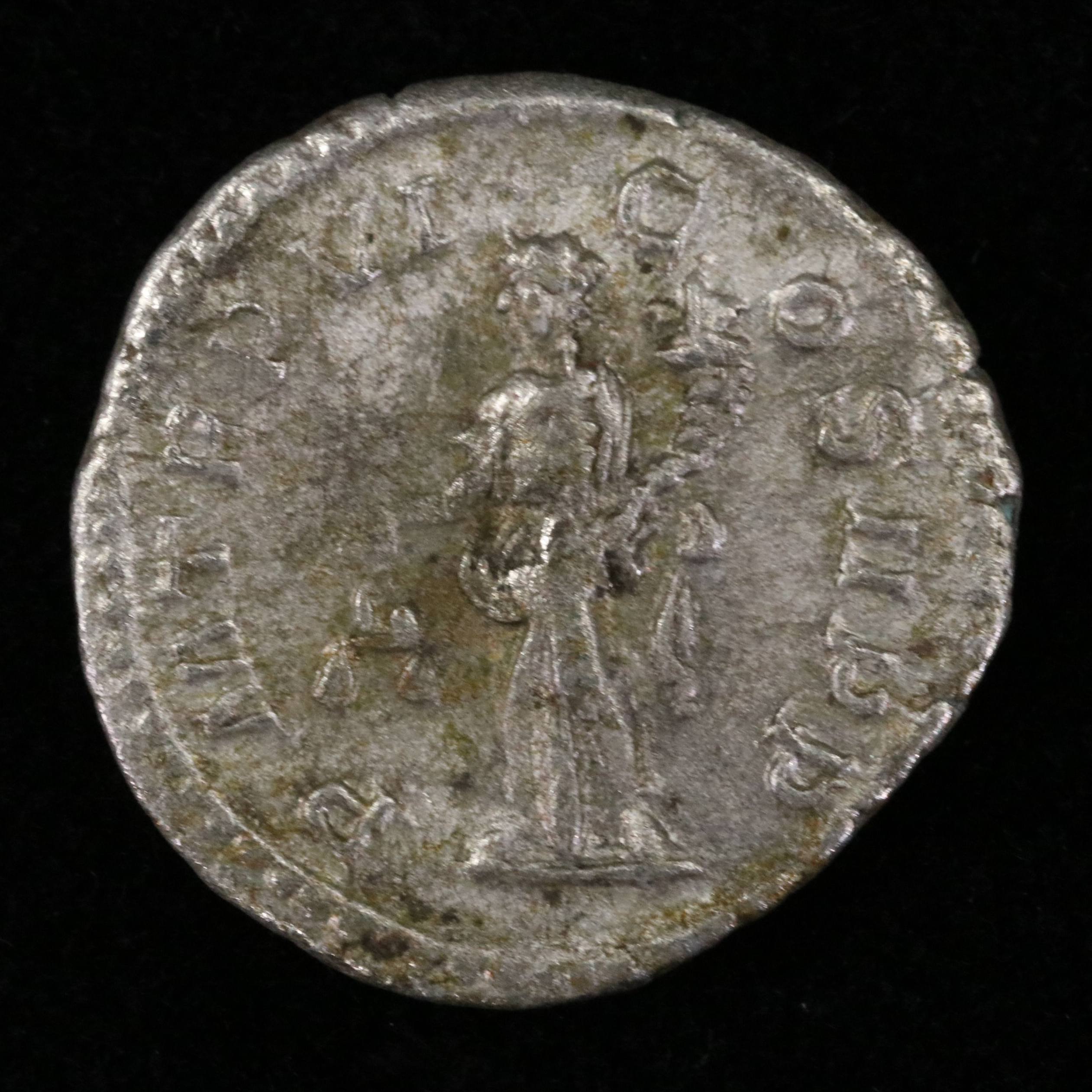 Ancient Roman Imperial AR Denarius Coin of Severus Alexander, ca. 225 A.D.