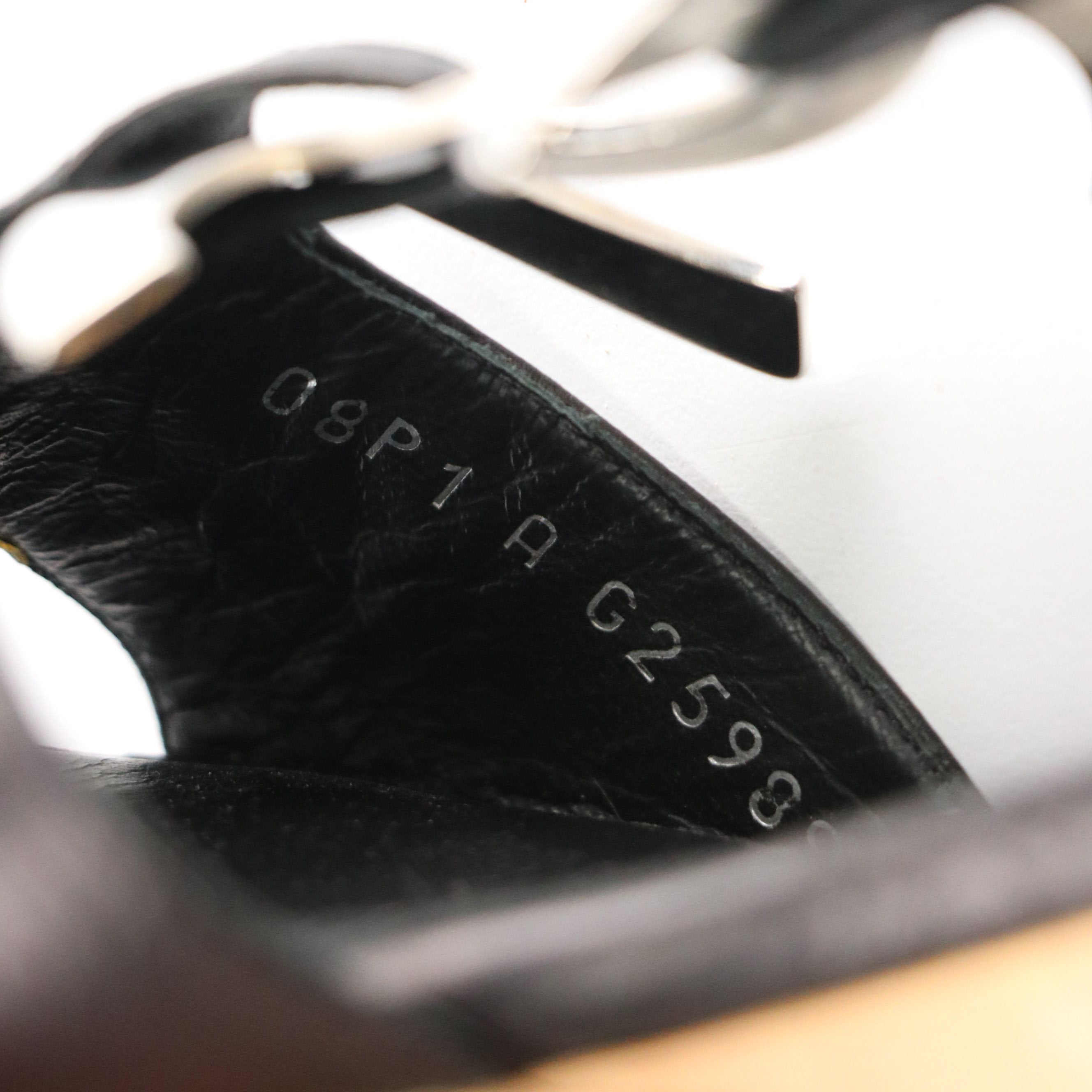 Chanel CC T-Strap Wedge Sandals in Leather with Box