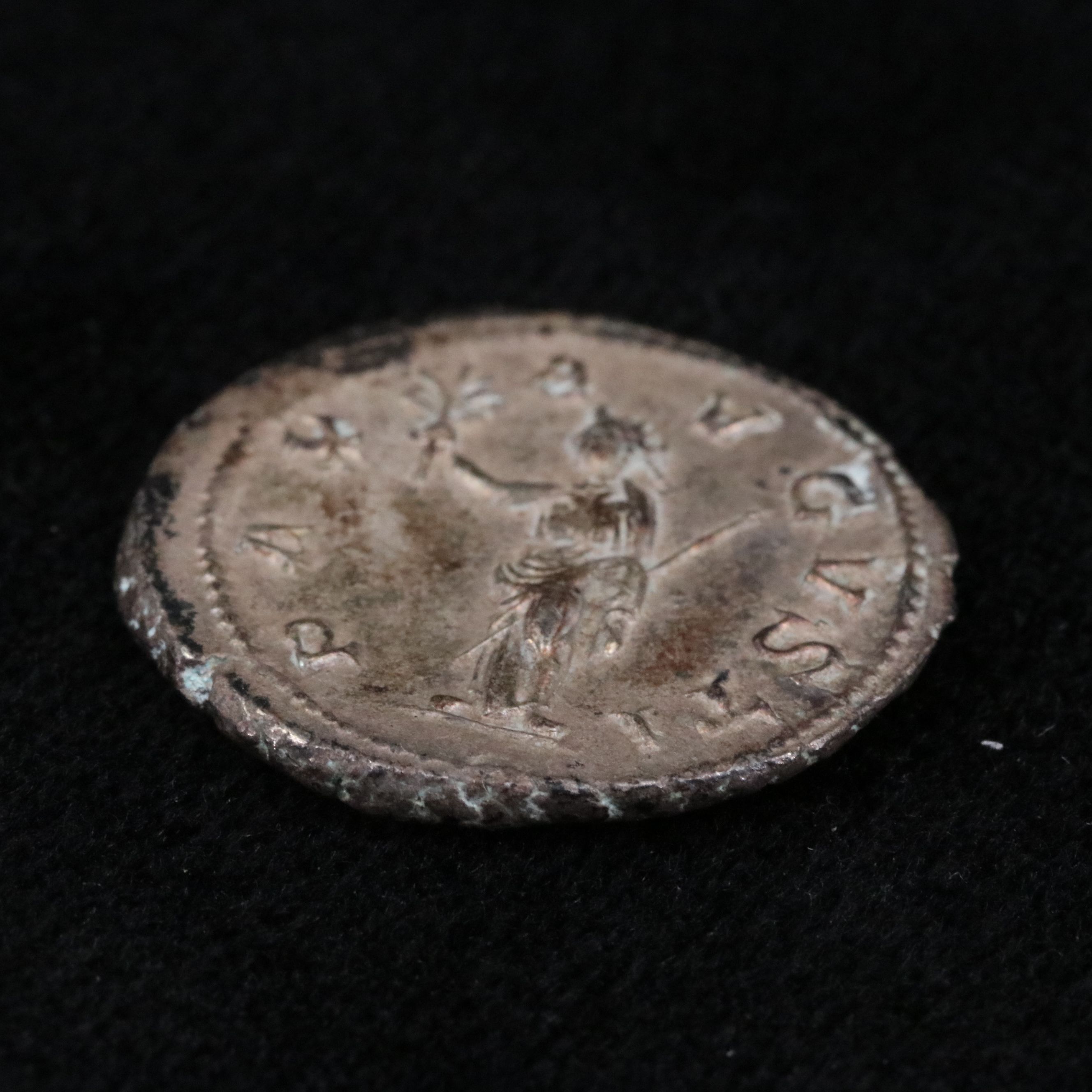 Ancient Roman Imperial AR Denarius Coin of Maximinus I, ca. 236 A.D.