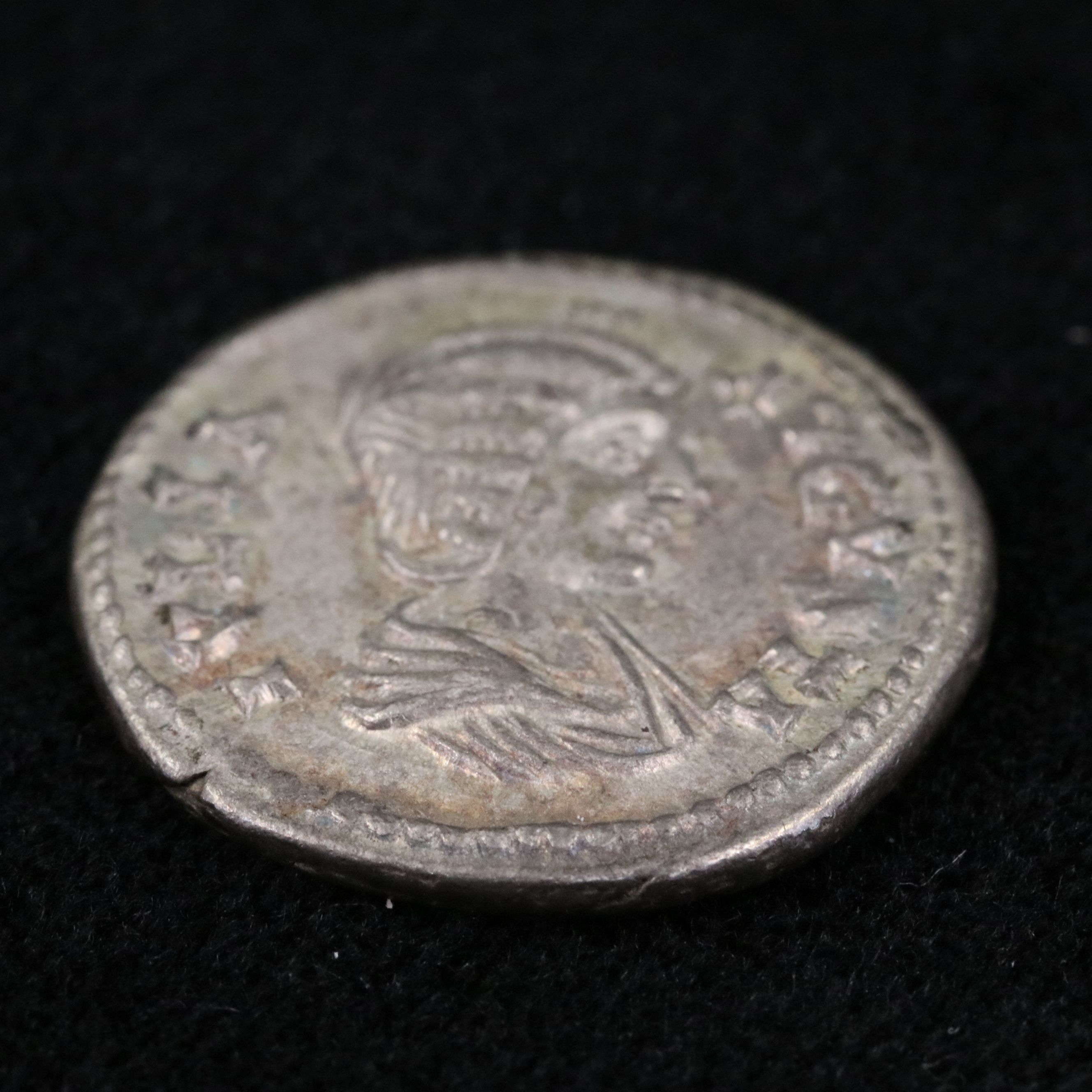 Ancient Roman Imperial AR Denarius Coin of Julia Domna, ca. 196 A.D.