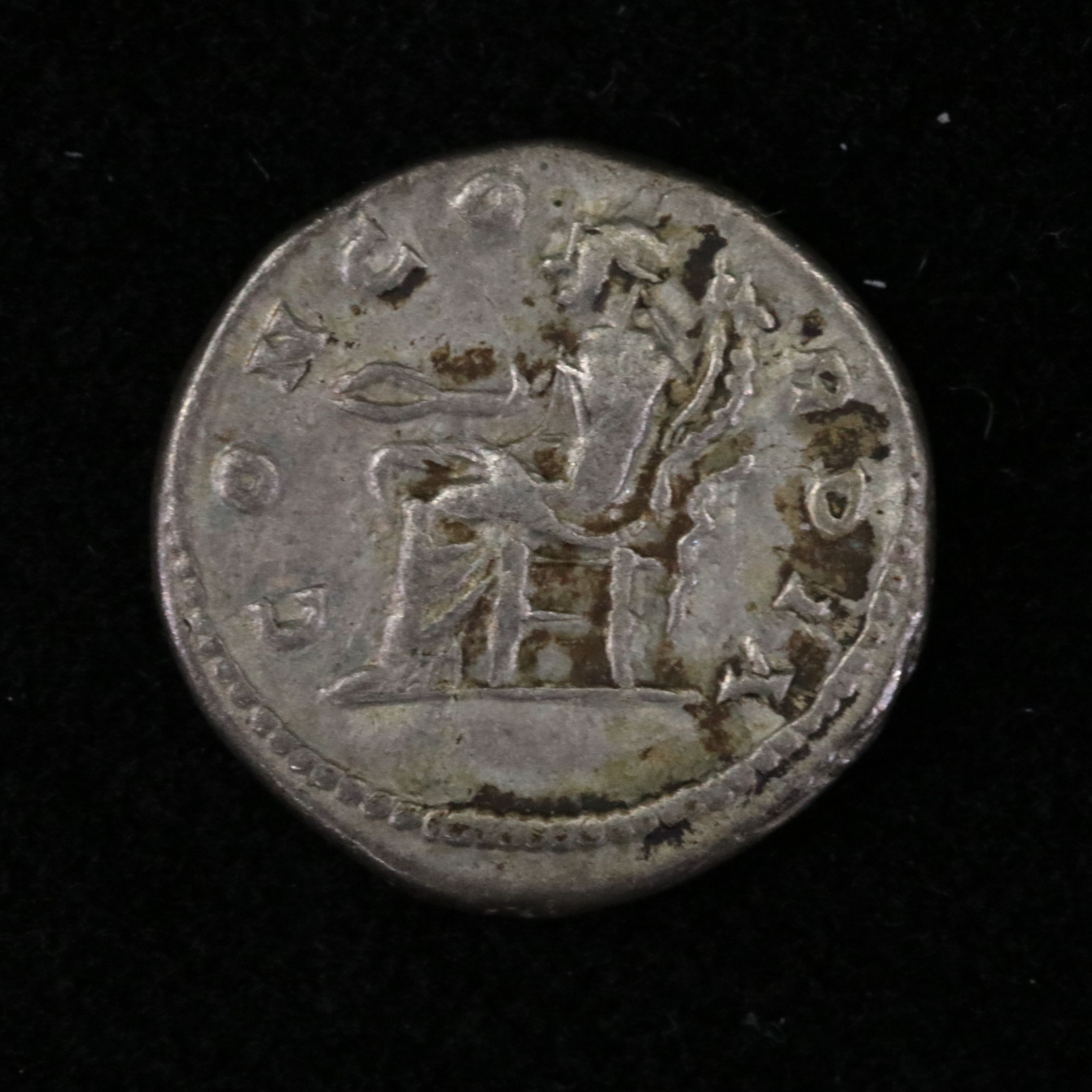 Ancient Roman Imperial AR Denarius Coin of Julia Domna, ca. 196 A.D.