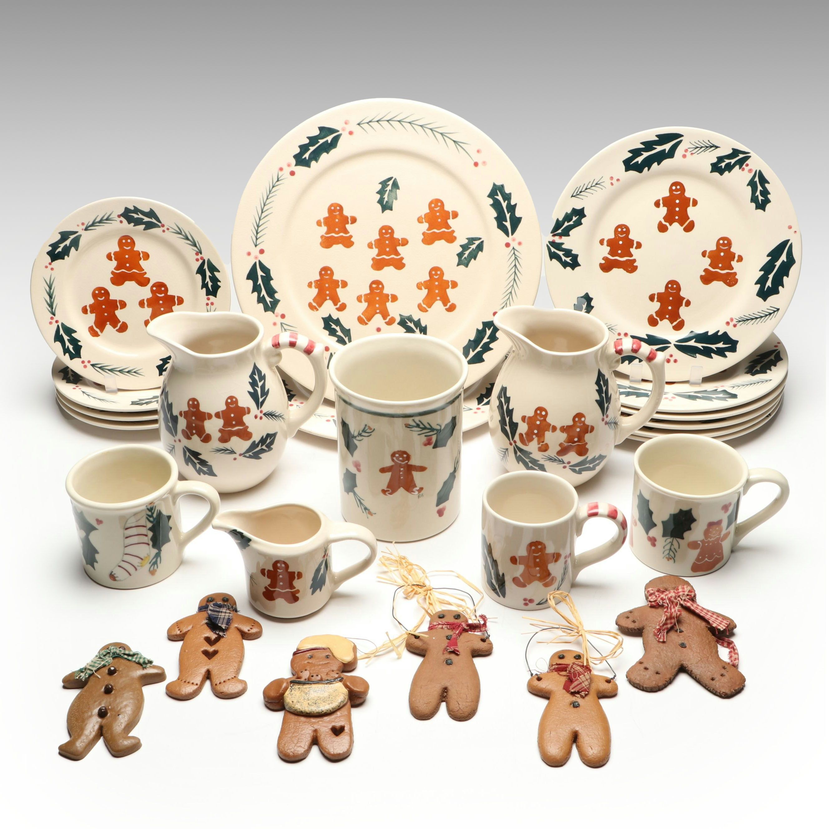 The Cook's Bazaar and Hartstone Gingerbread Dinnerware with Ornaments