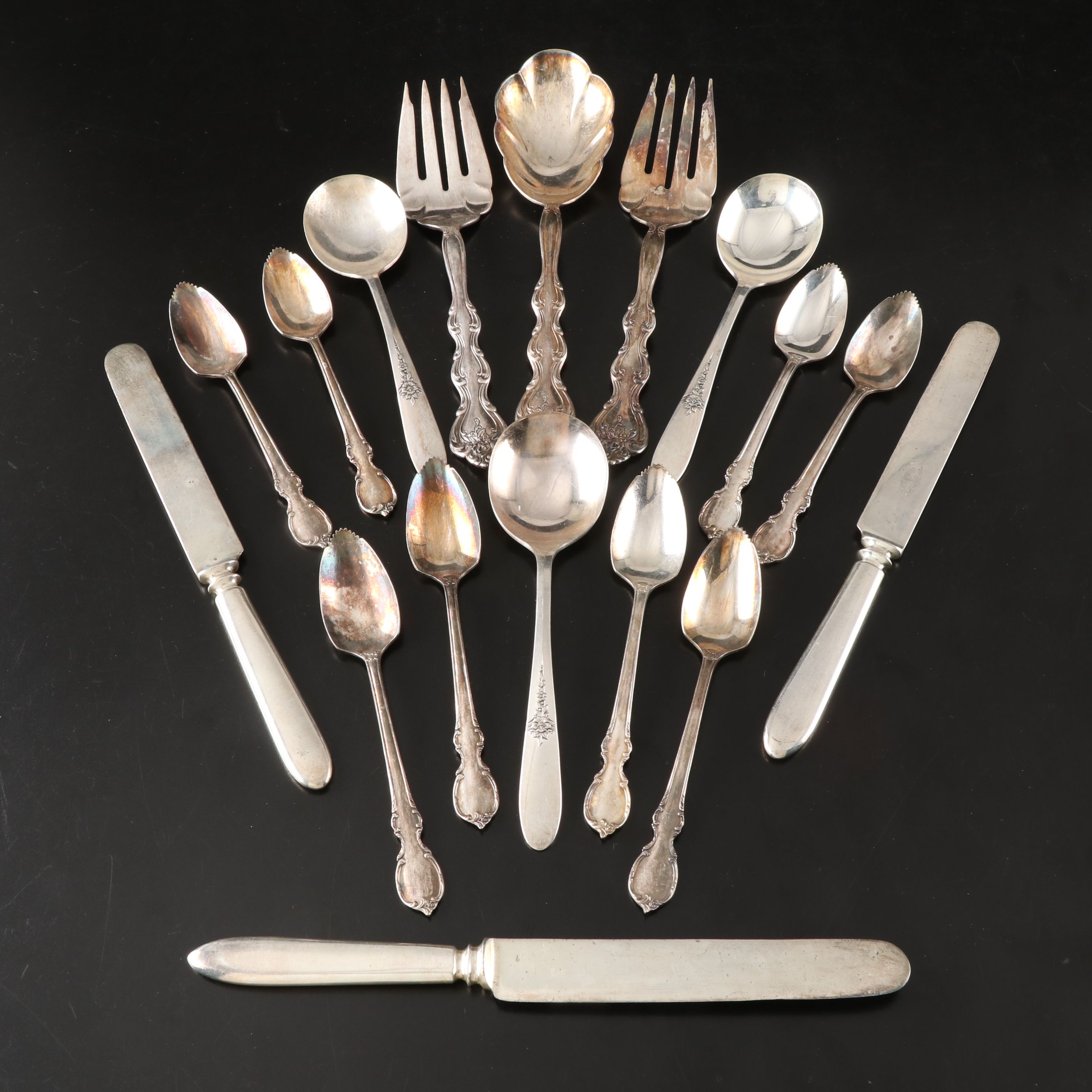 International "Interlude" Serving Forks and Other Silver Plate Flatware