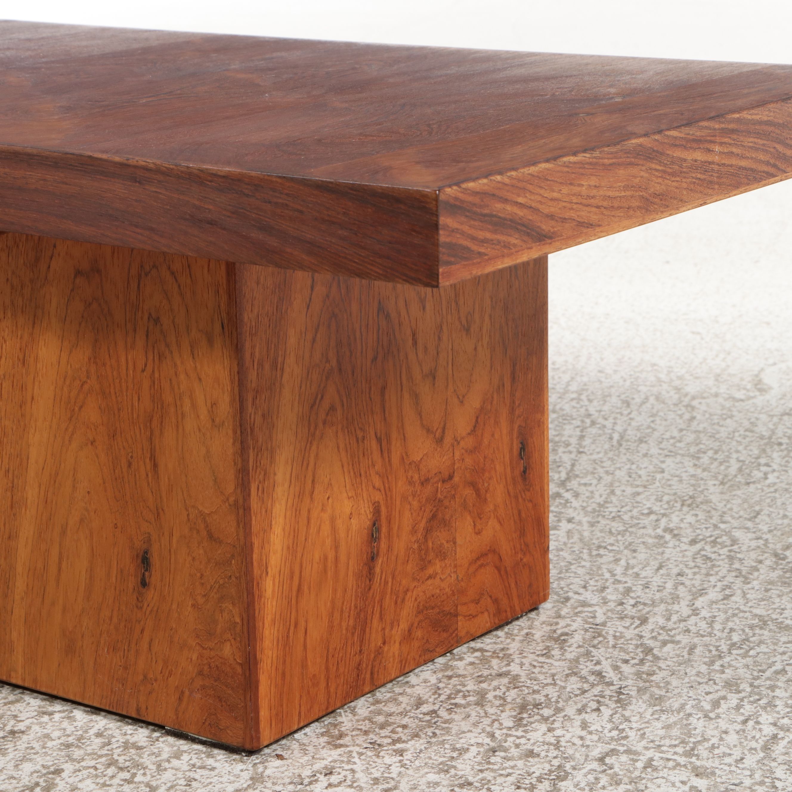 Mid Century Modern Expanding Rosewood and Mosaic Tile Boomerang Coffee Table