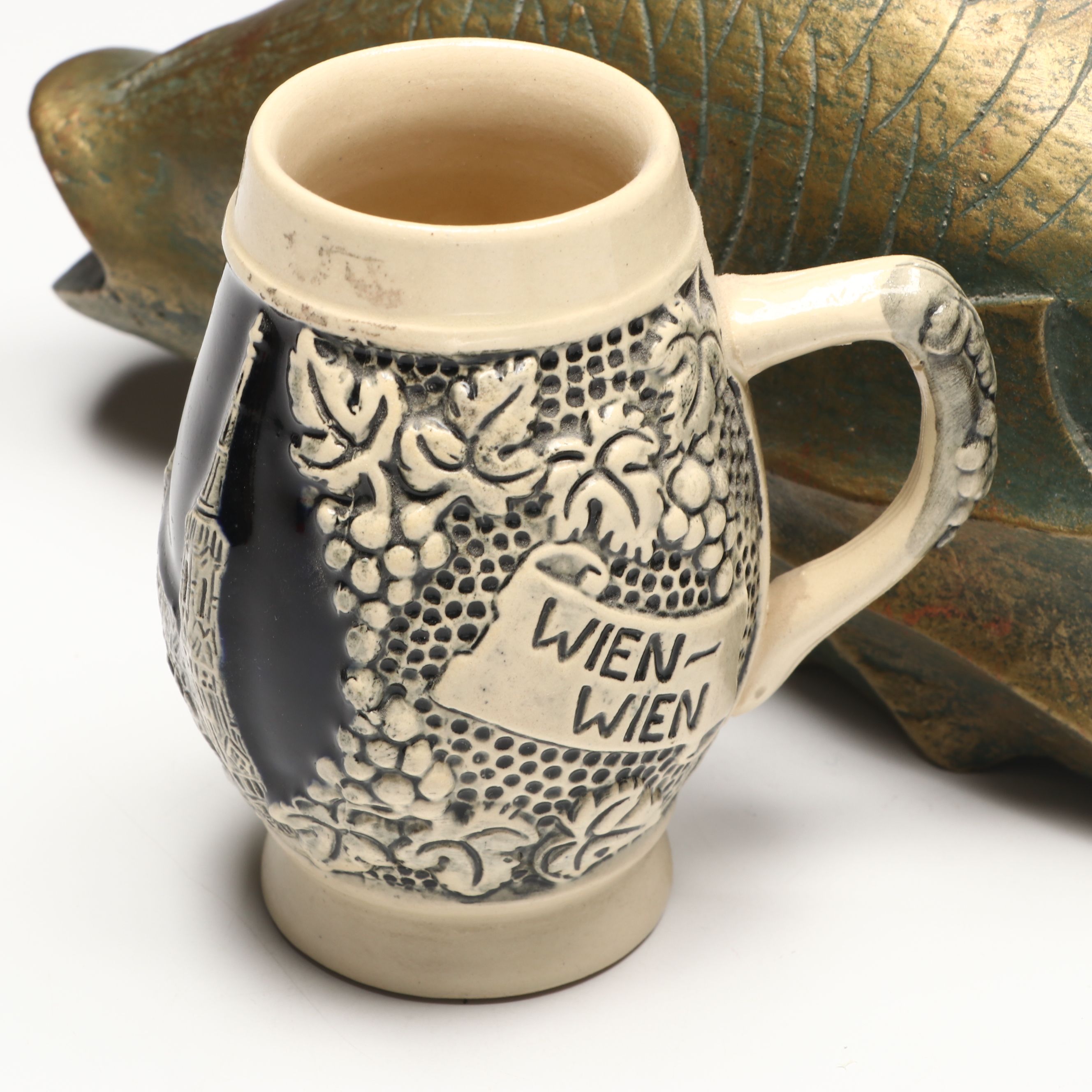 German Ceramic Beer Stein, Royal Doulton Pitcher, and More Tableware