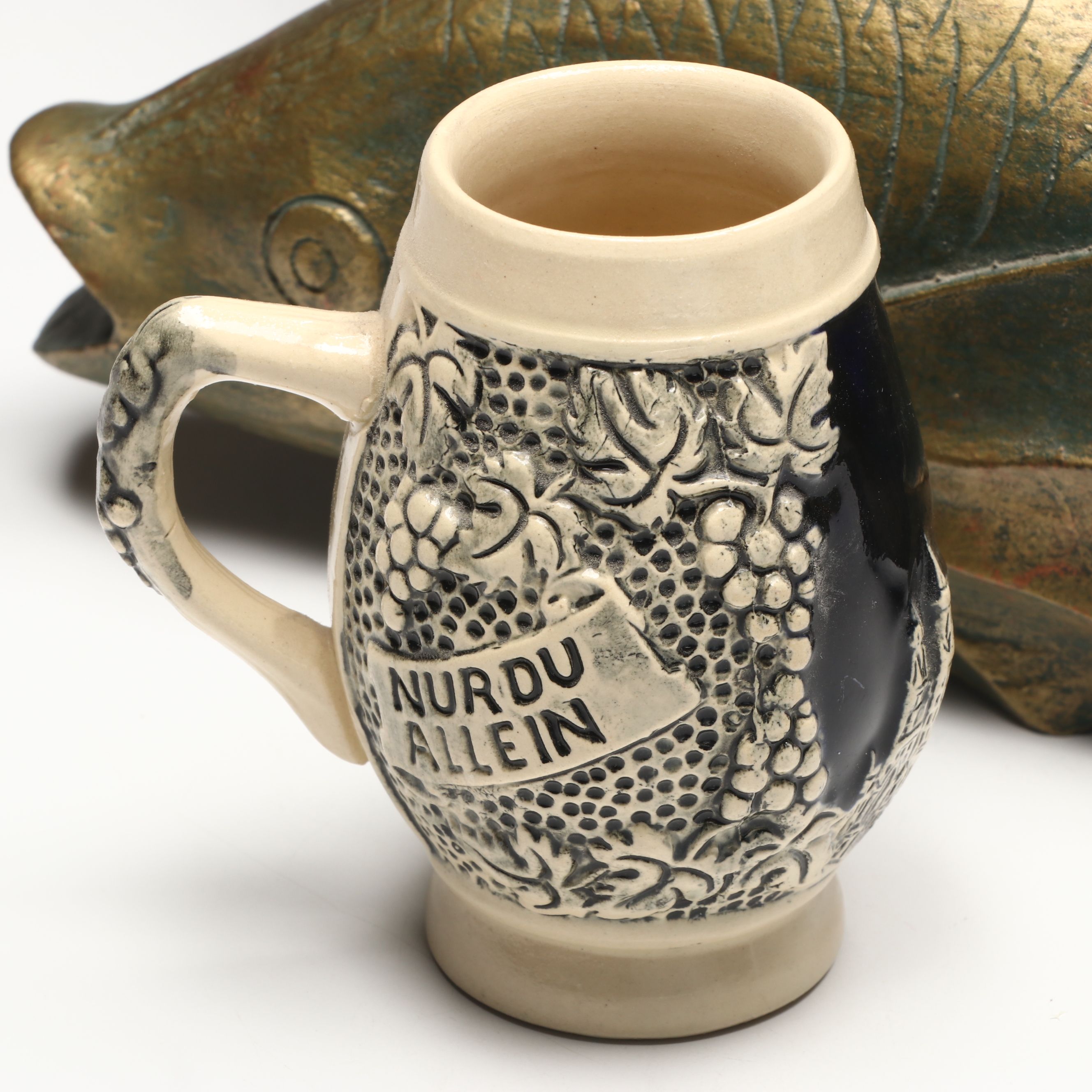 German Ceramic Beer Stein, Royal Doulton Pitcher, and More Tableware