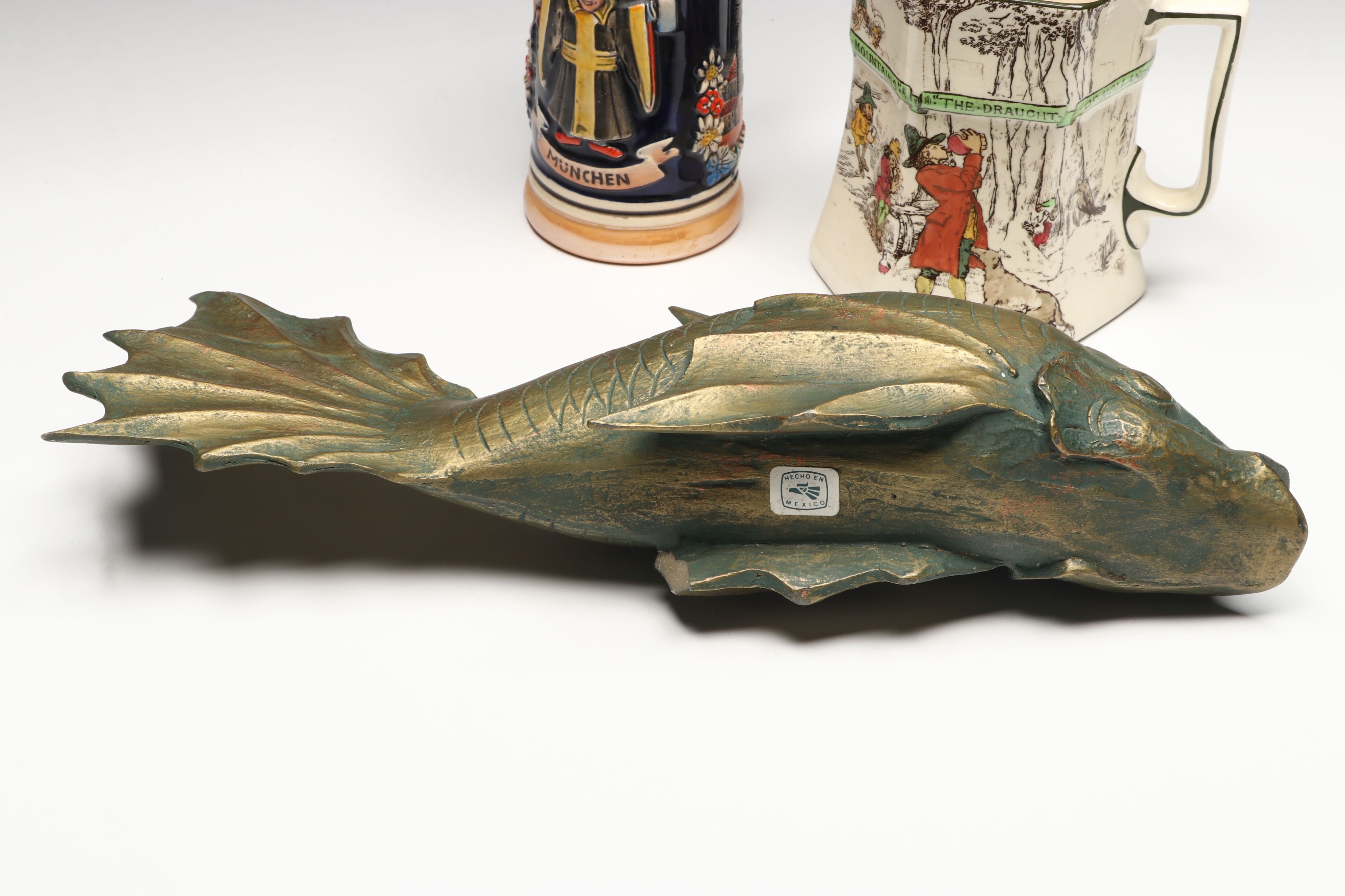 German Ceramic Beer Stein, Royal Doulton Pitcher, and More Tableware