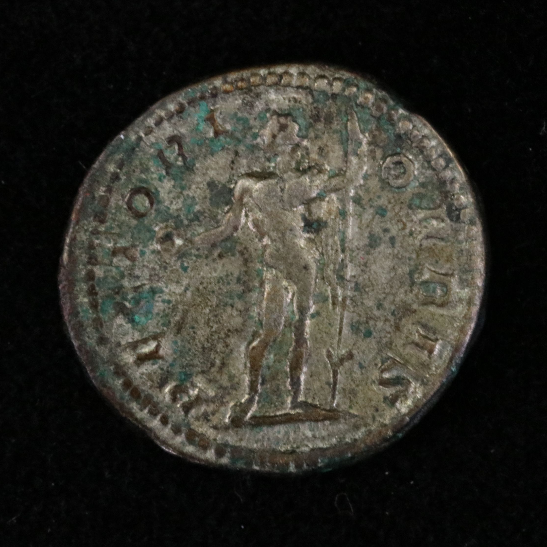 Ancient Roman Imperial AR Denarius Coin of Caracalla, ca. 198 A.D.