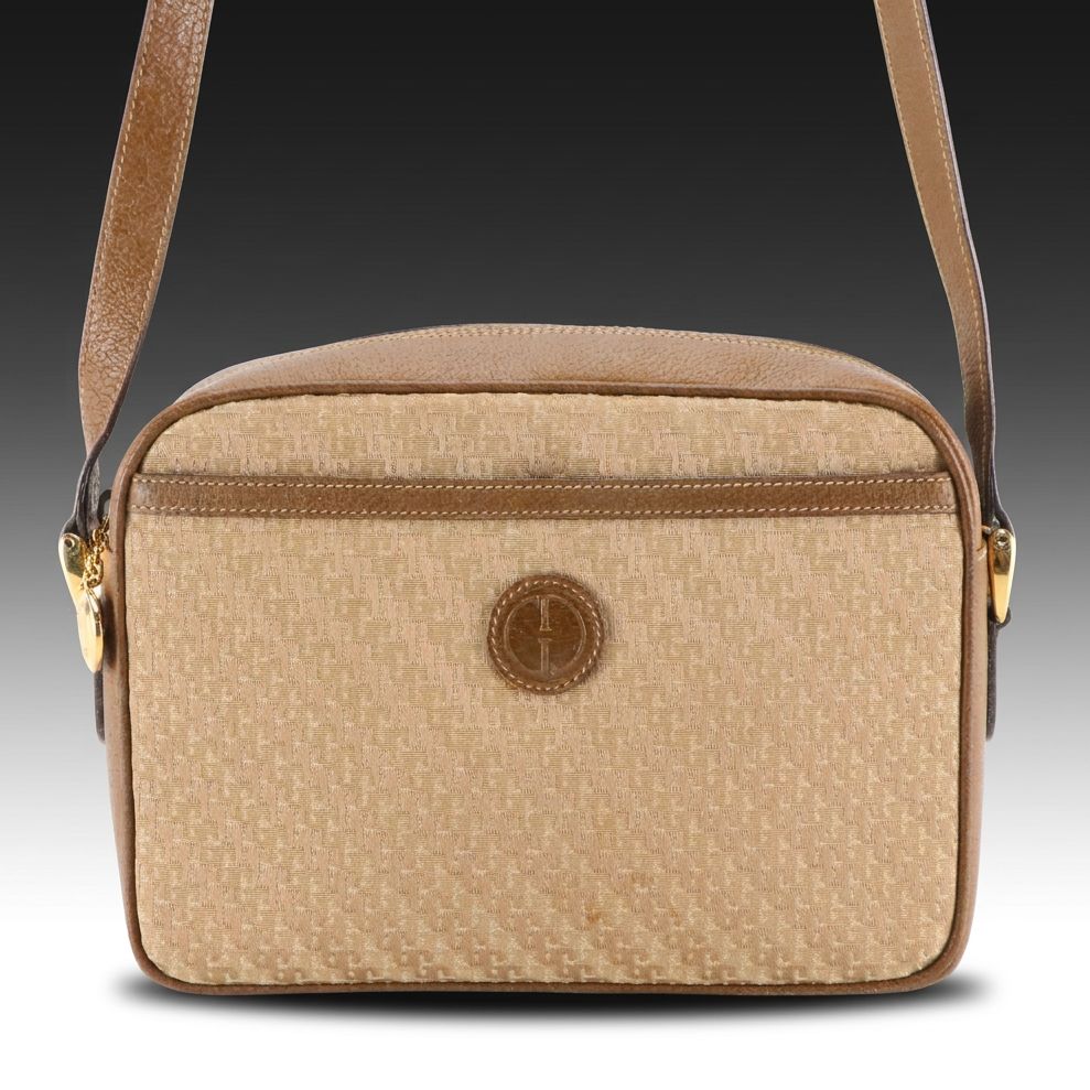 Gucci Brown G Jacquard Canvas and Leather Crossbody Bag