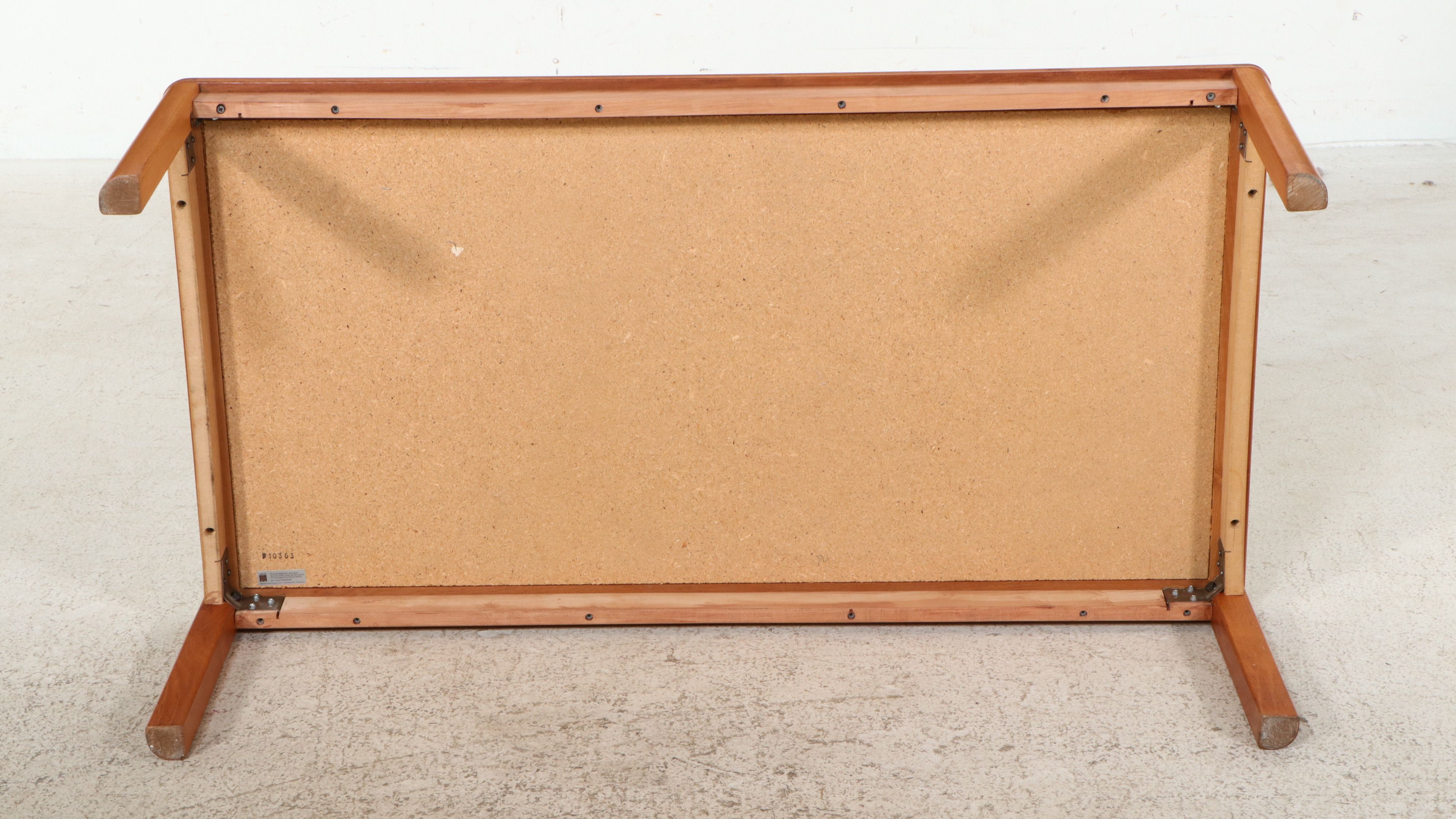 Uldum Danish Modern Tile Top Coffee and Hasley Stone Top Side Tables