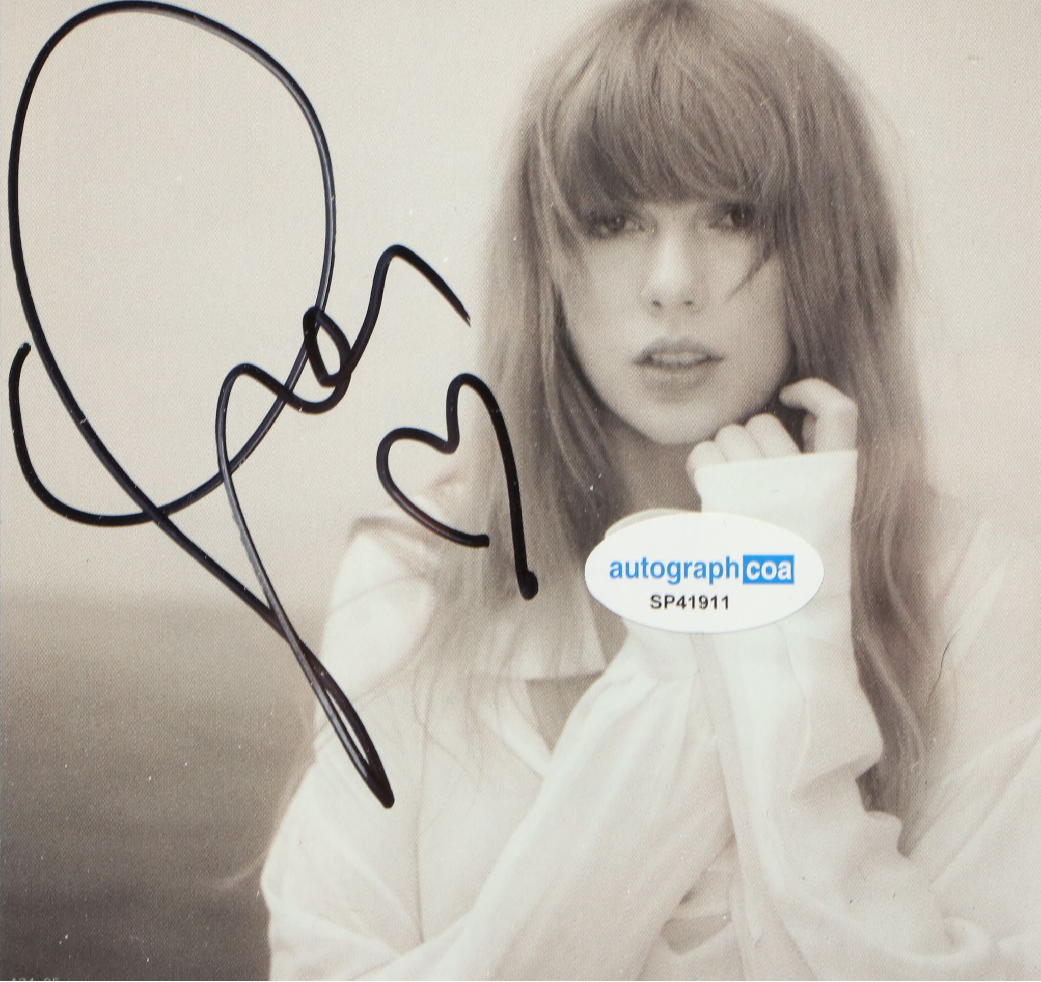 Taylor Swift Signed "The Tortured Poets Department" CD Card in Frame
